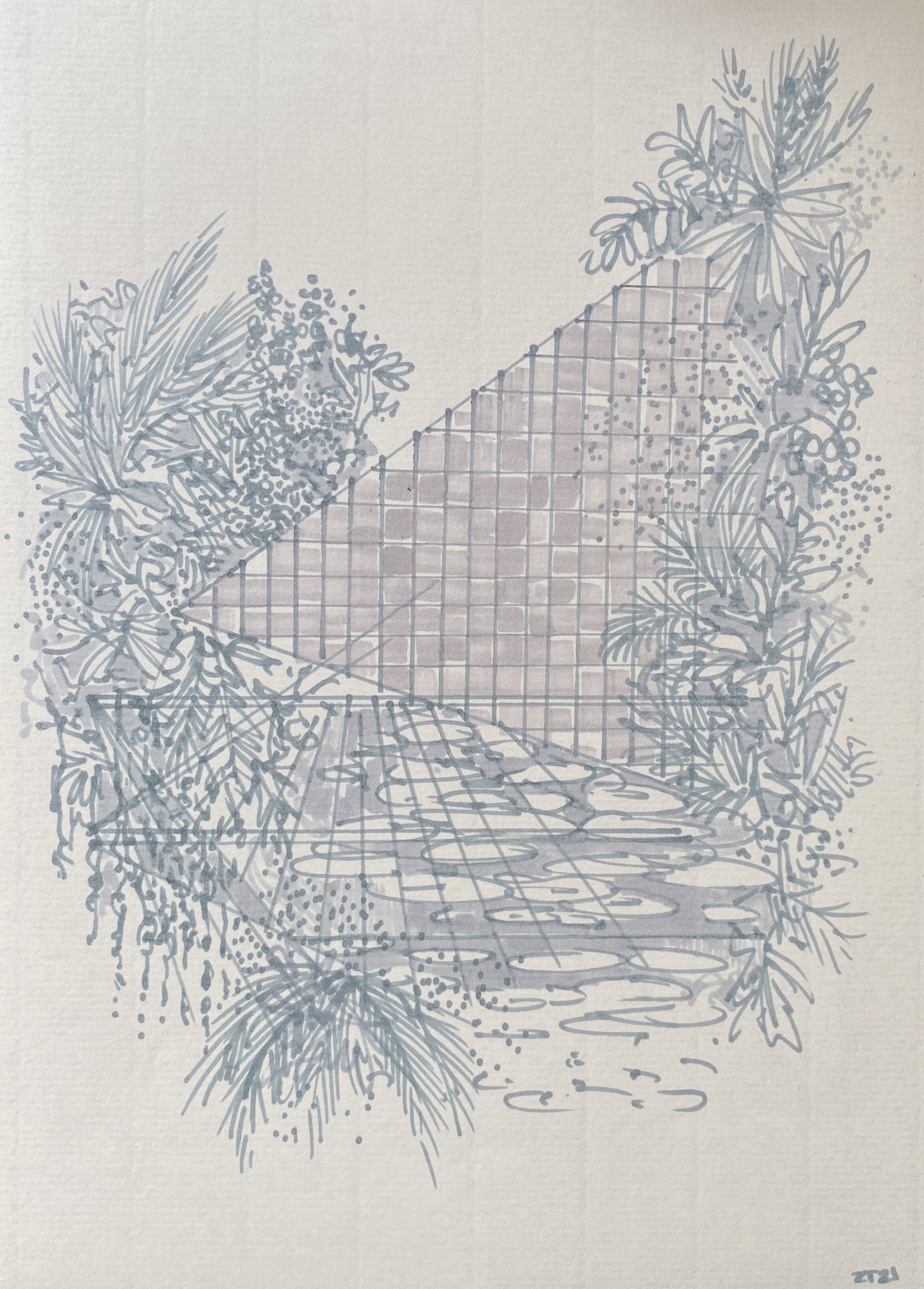 I Find Myself Sitting In The Carnival Of Peace. Ink on paper. 210mm x 298mm.jpg