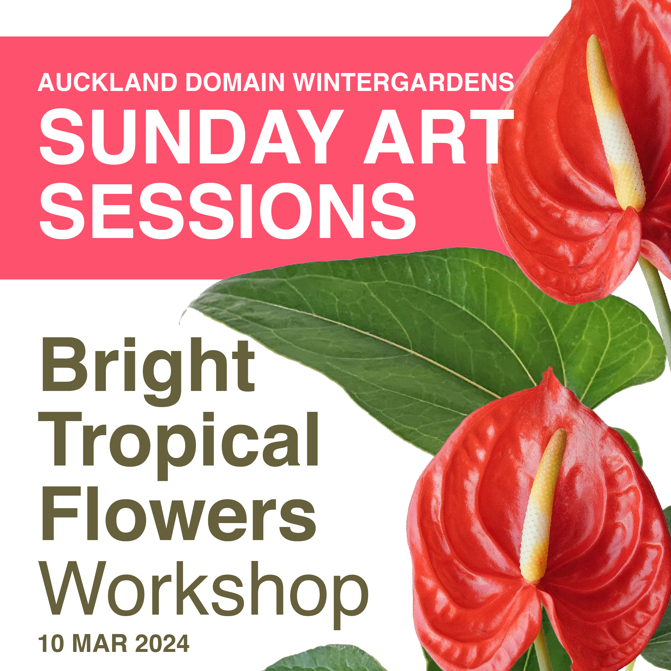 Bright Tropical Flowers Workshop - Wintergardens Sunday Art Sessions  