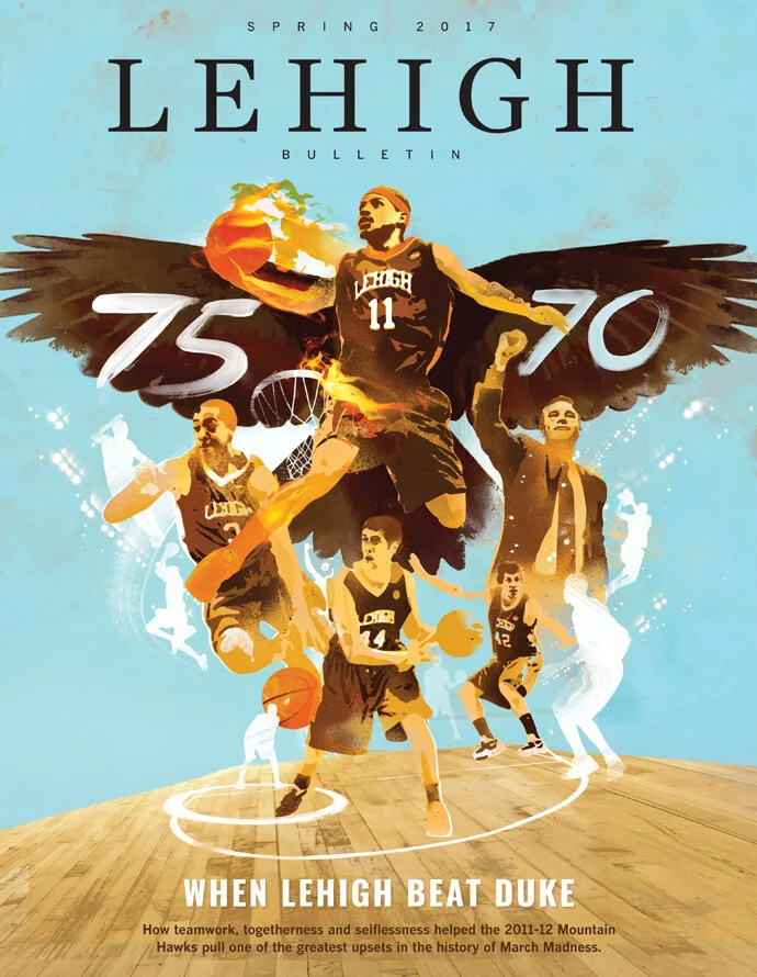 Slam dunk basketball front cover sport illustration. NBA sports illustration.
