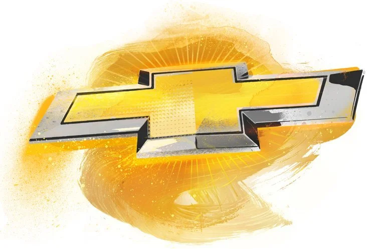 Chevrolet Logo Illustration Bold Automotive Artwork for Art Directors