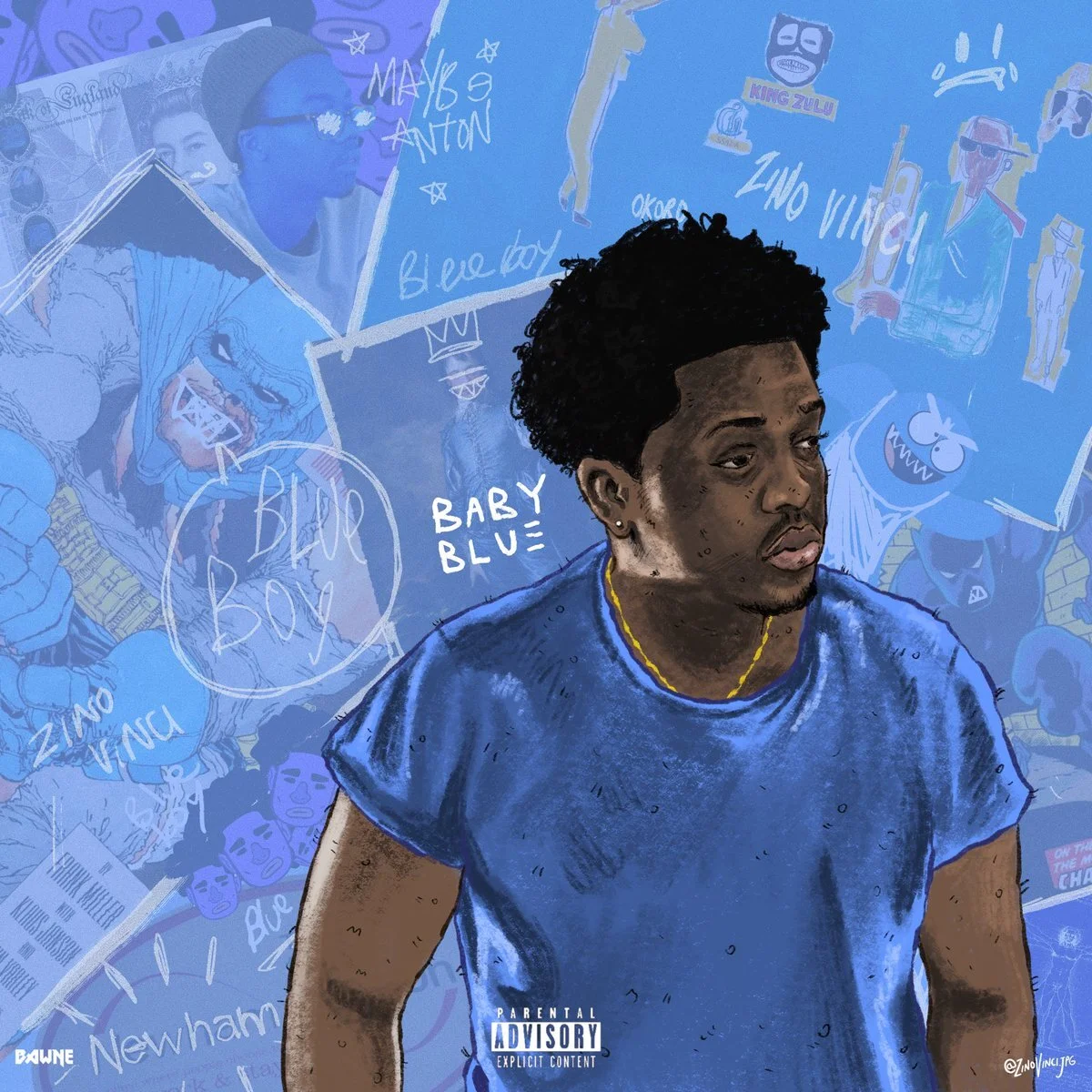 Cover art for the ‘Blue Boy’ EP. Image property of Zino Vinci.