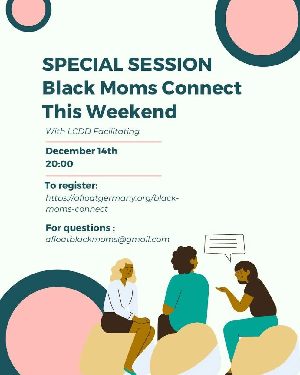 The holidays are a busy time, full of life, activities and loved ones.

They can also be full of stress, pressure and the mental load of trying to create happiness when you may not have time for yourself. 

Black Moms Connect is here to help! 

Pleas