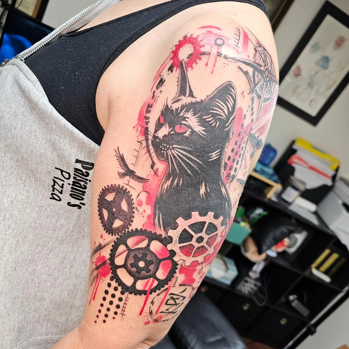 Who doesn't love a kitty-cat, trash polka styled cover-up? Had so much fun with this pc! Interested in doing more like this!

BOOKING NOW! LINK IN BIO.
calendly.com/j3mink

#trashpolka #cattattoo #abstracttattoo #blackworktattoo #blackandredtattoo