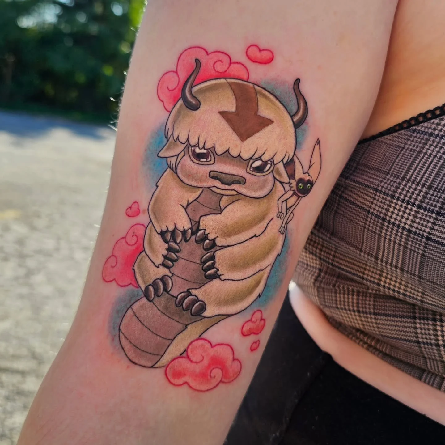 Appa &amp; Momo wishing you a lovely day. ☆
Always accepting anime projects! 

Booking now! LINK IN BIO!
https://calendly.com/j3mink

#atlatattoo #appatattoo #colortattoo #animetattoo #kawaiitattoo