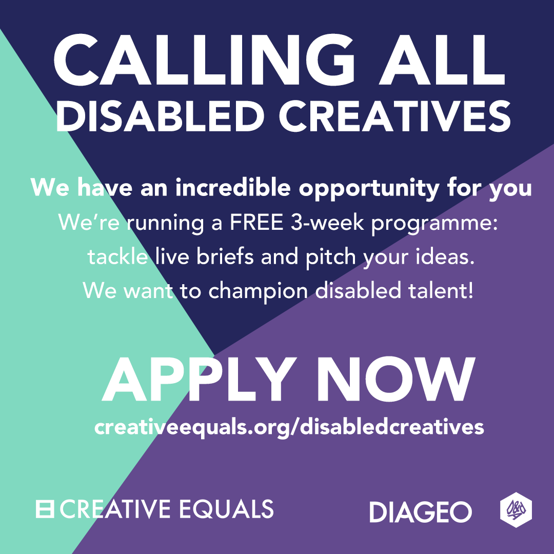 An industry first: calling ALL Disabled Creatives