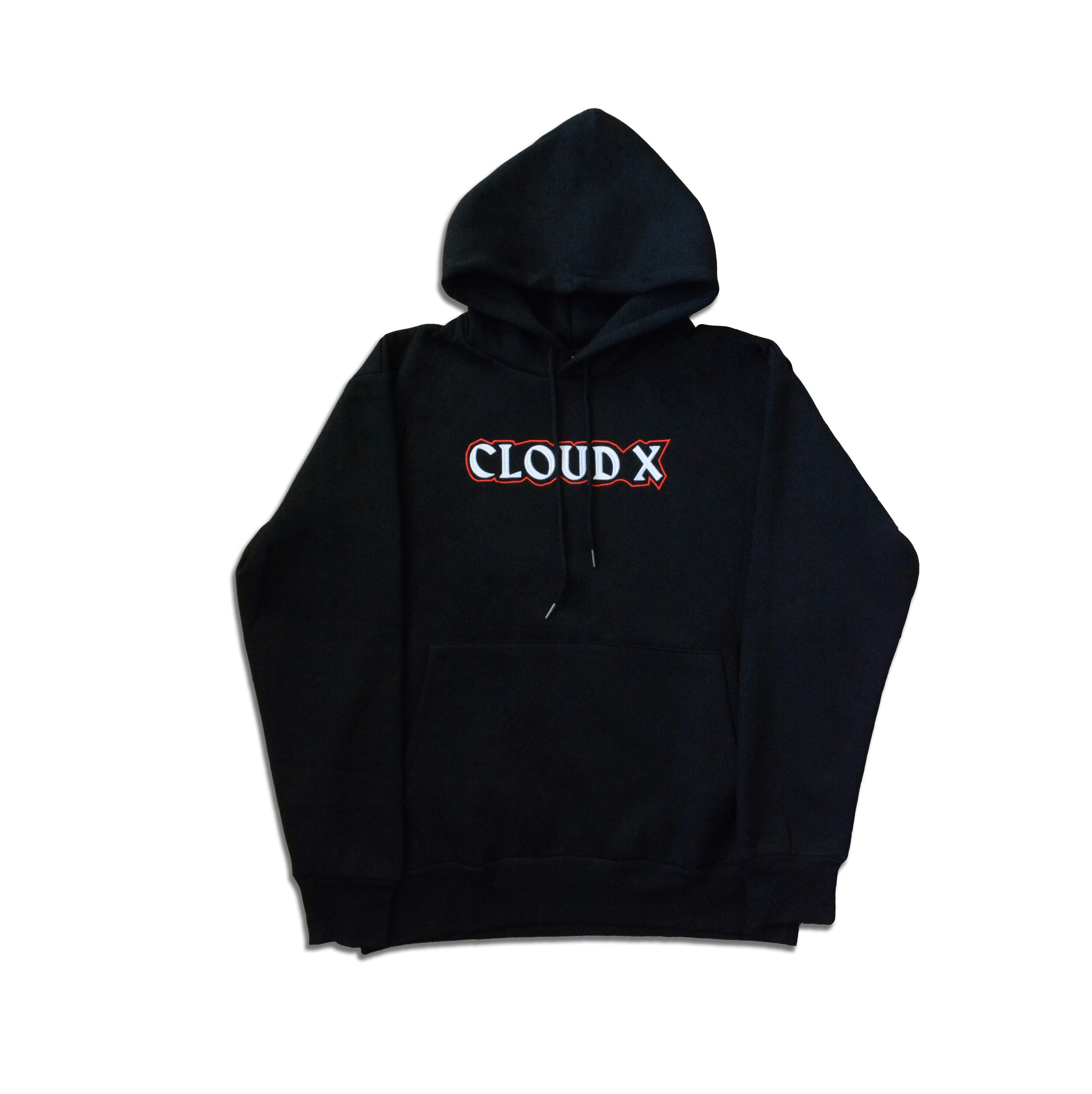 CLOUD X HOODY - BLACK WITH RED/WHITE LOGO