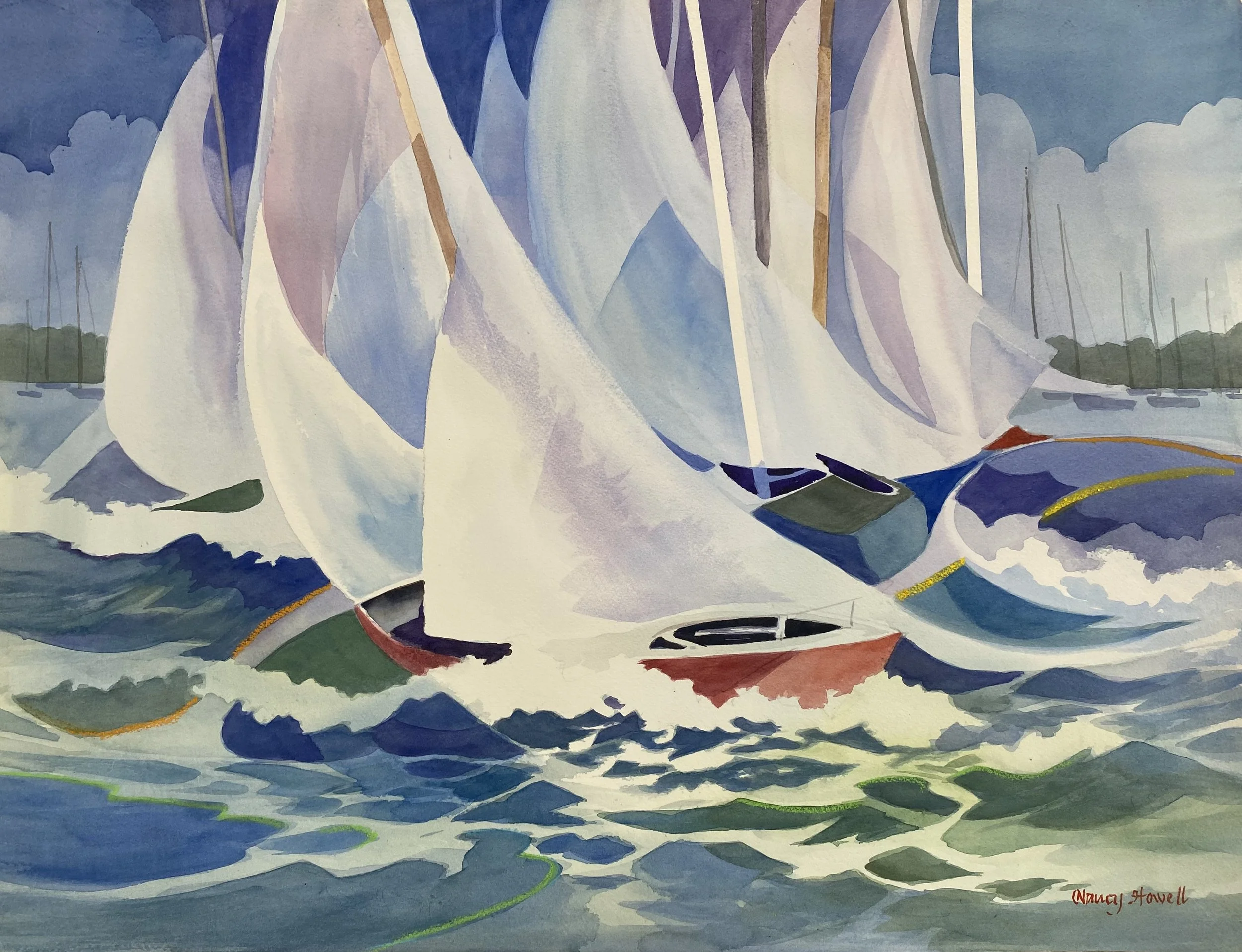 Nancy Howell, "The Last Leg", 17.5 x 23.5in, watercolor on paper, SOLD