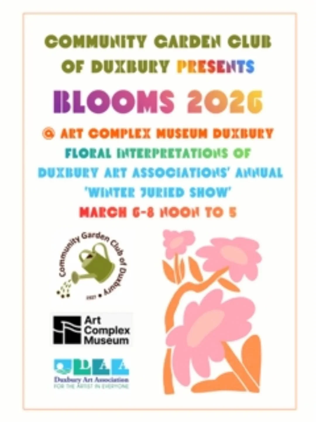 Don't miss Blooms 2026!
March 6 -8, noon -5