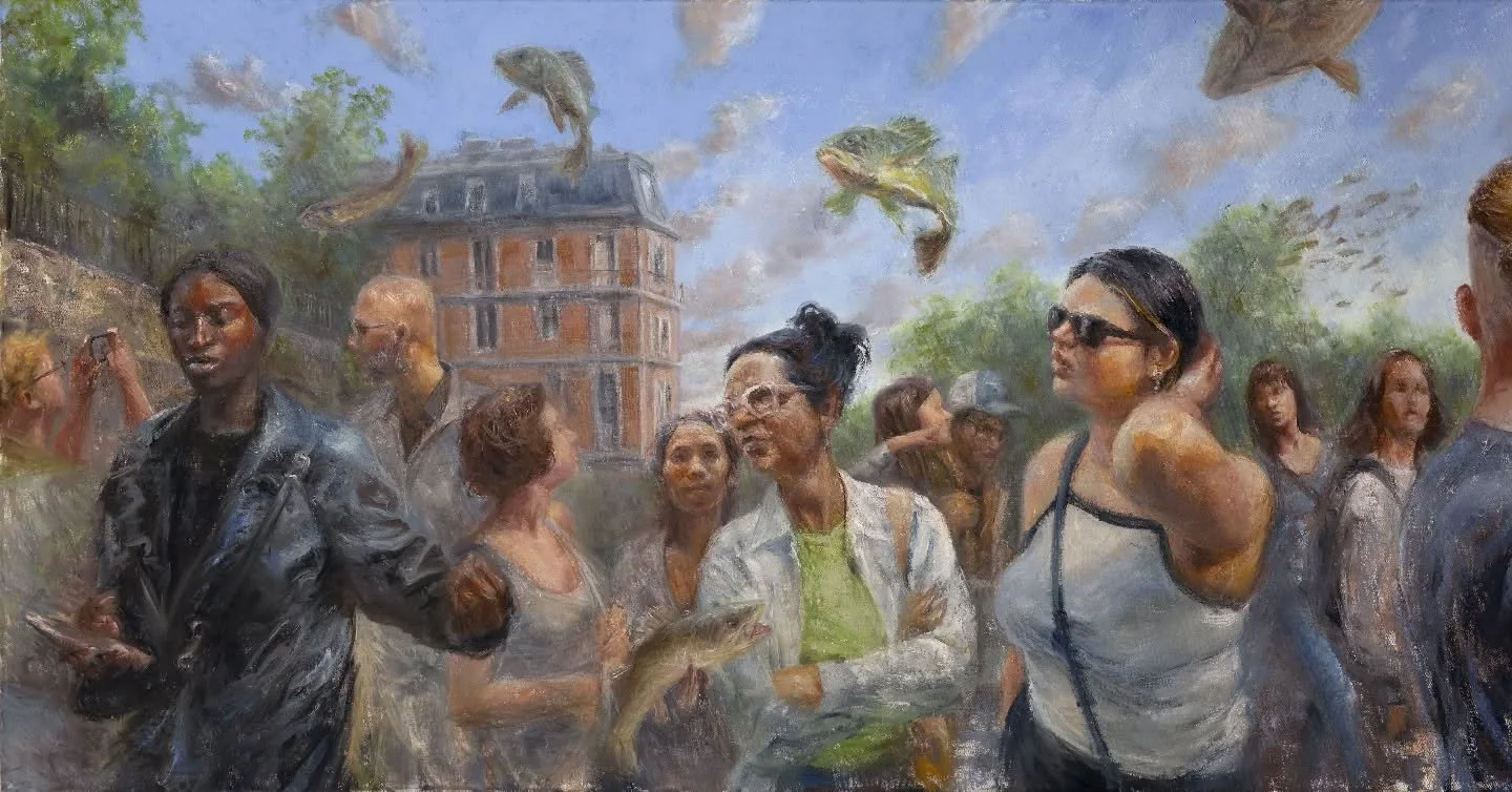 Last chance to see the Winter Juried Show at the Art Complex Museum. The show closes on Sunday April 26.

Hours this week:
Weds: 12-5
Thurs: 12-8
Fri-Sun: 12-5

Shown above:
Third Place Painting, Jason Cheeseman-Meyer, "Unity: Square Louise Mich