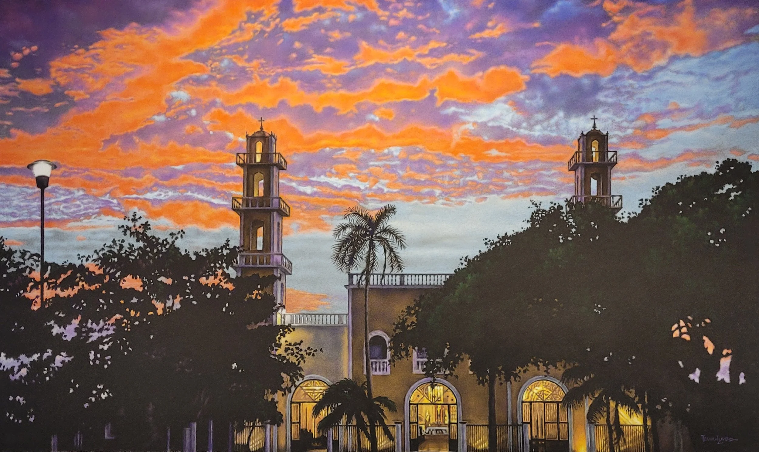 Third Place Pastel or Drawing, Charles Tamulnyas, Iglesia Bonita, Pastel, 24x36, SOLD