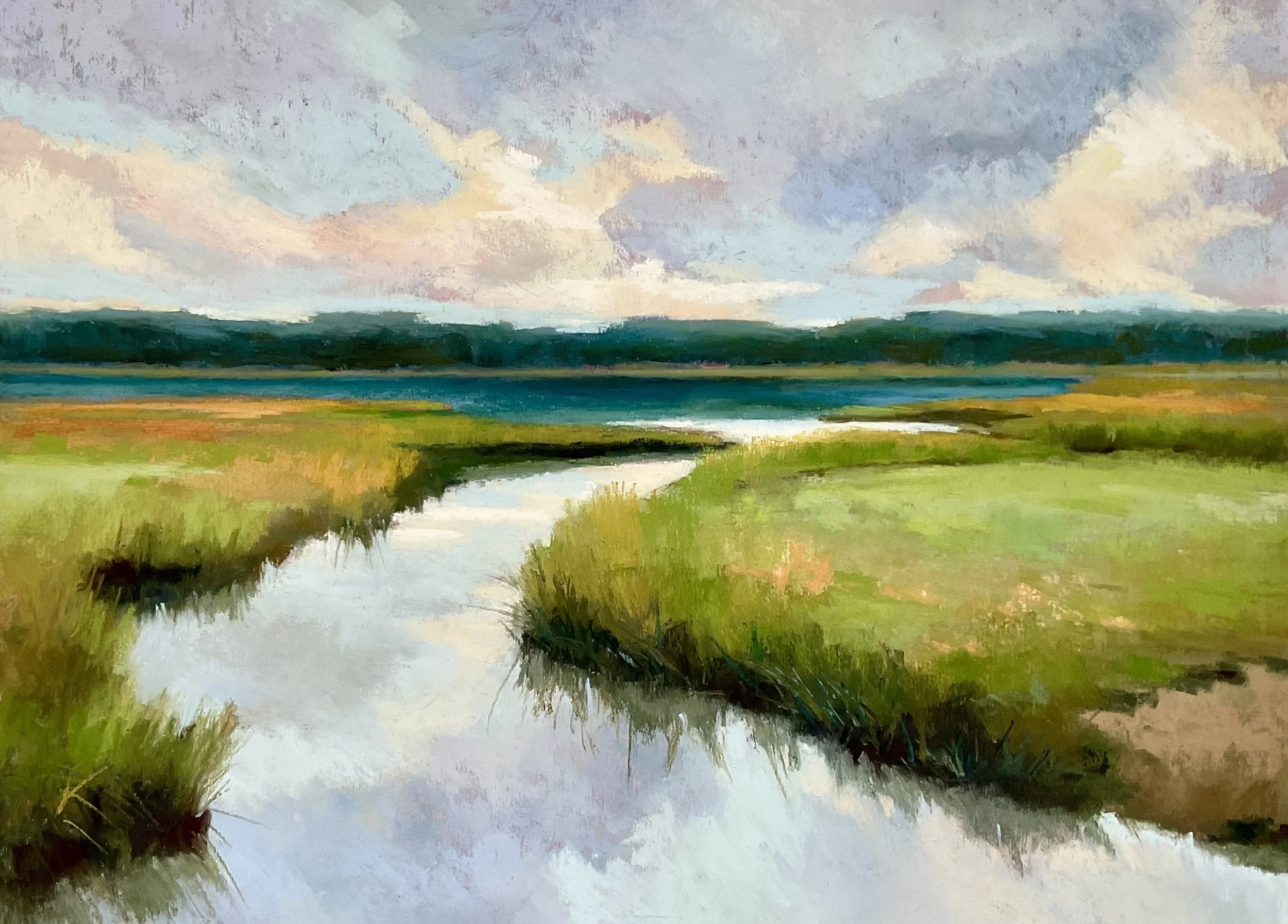 Denise Byrnes Graham, "Meandering River", 12x16, Pastel, $900