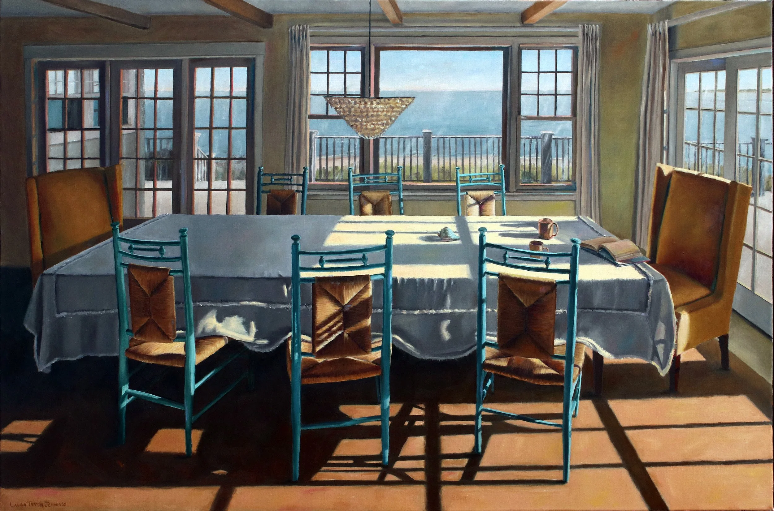 Laura Tryon Jennings, "Morning Light by the Sea",  24x36, Oil on Linen, NFS 