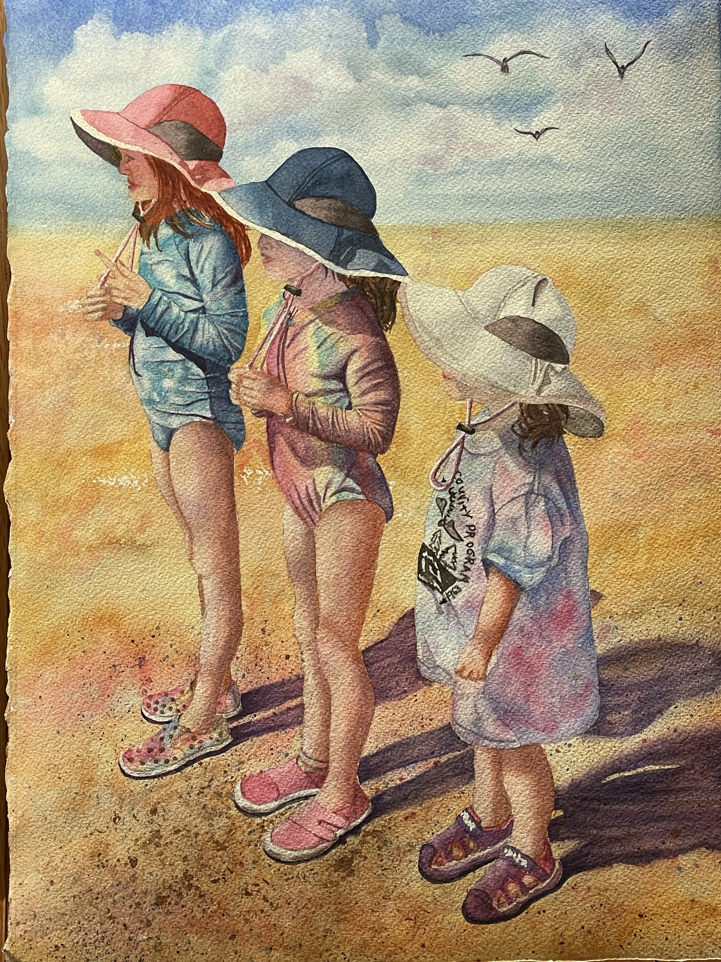 Gerardine Tripp, "Bathing Beauties", Watercolor, NFS 