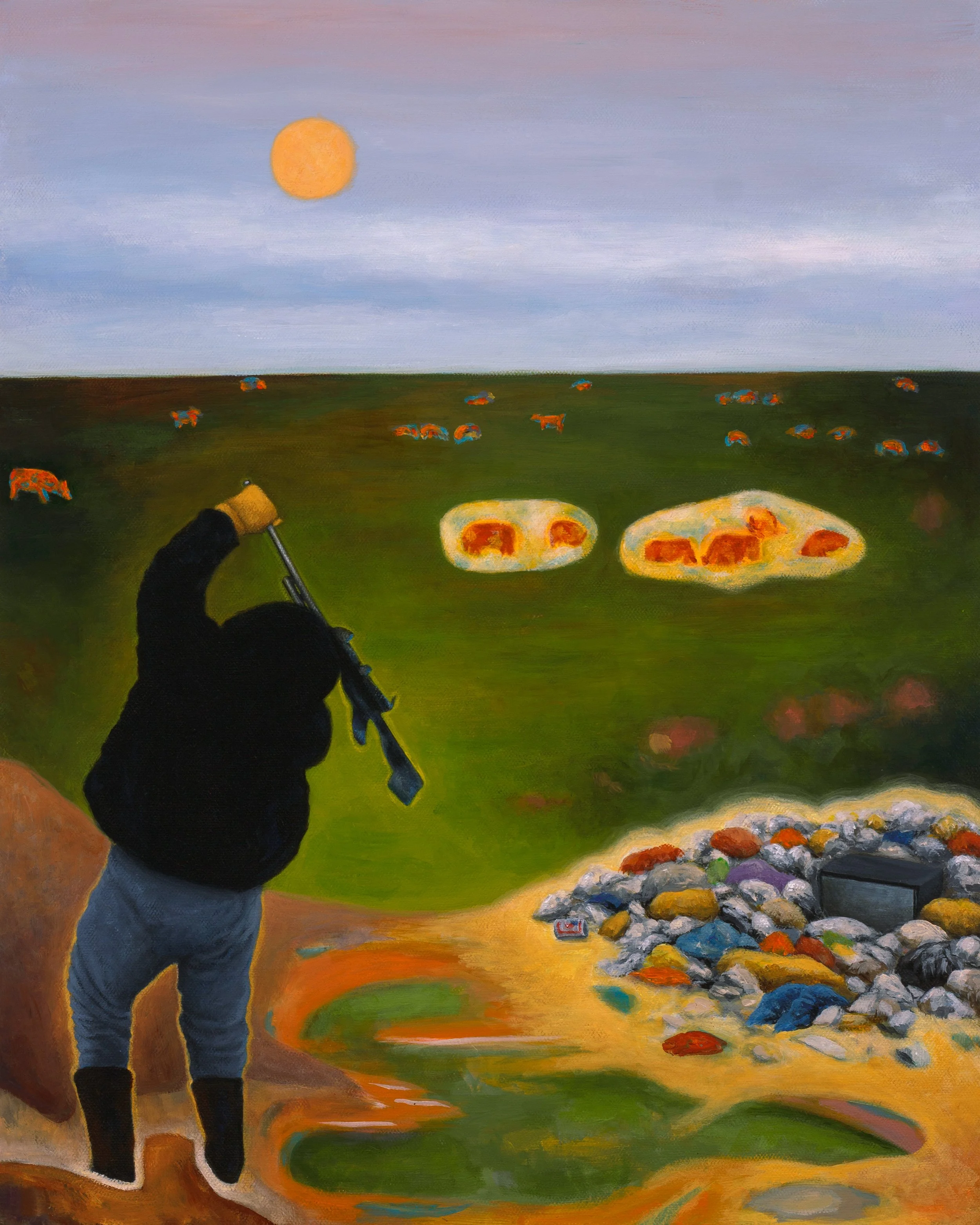 no country for old dump 16" x 20" acrylic on canvas