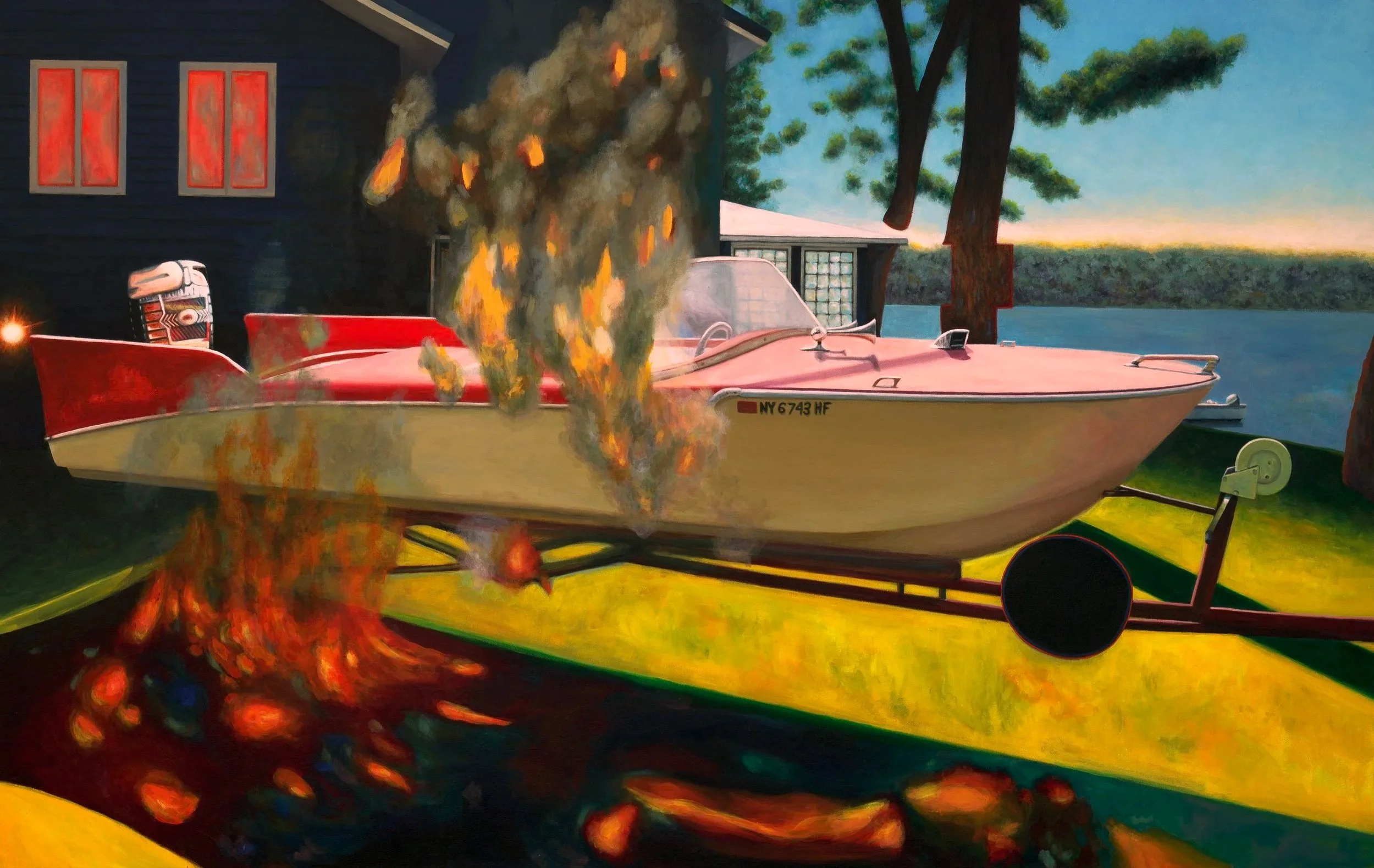 yule log for winos
48" x 30" acrylic on canvas