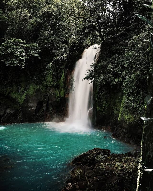 Rio Celeste is aptly named sky-blue river for its distinctive turquoise coloration. The Celeste River borders several hot springs and has this paradisiacal waterfall.&nbsp;The hike around the park is full of surprises and beautiful views.