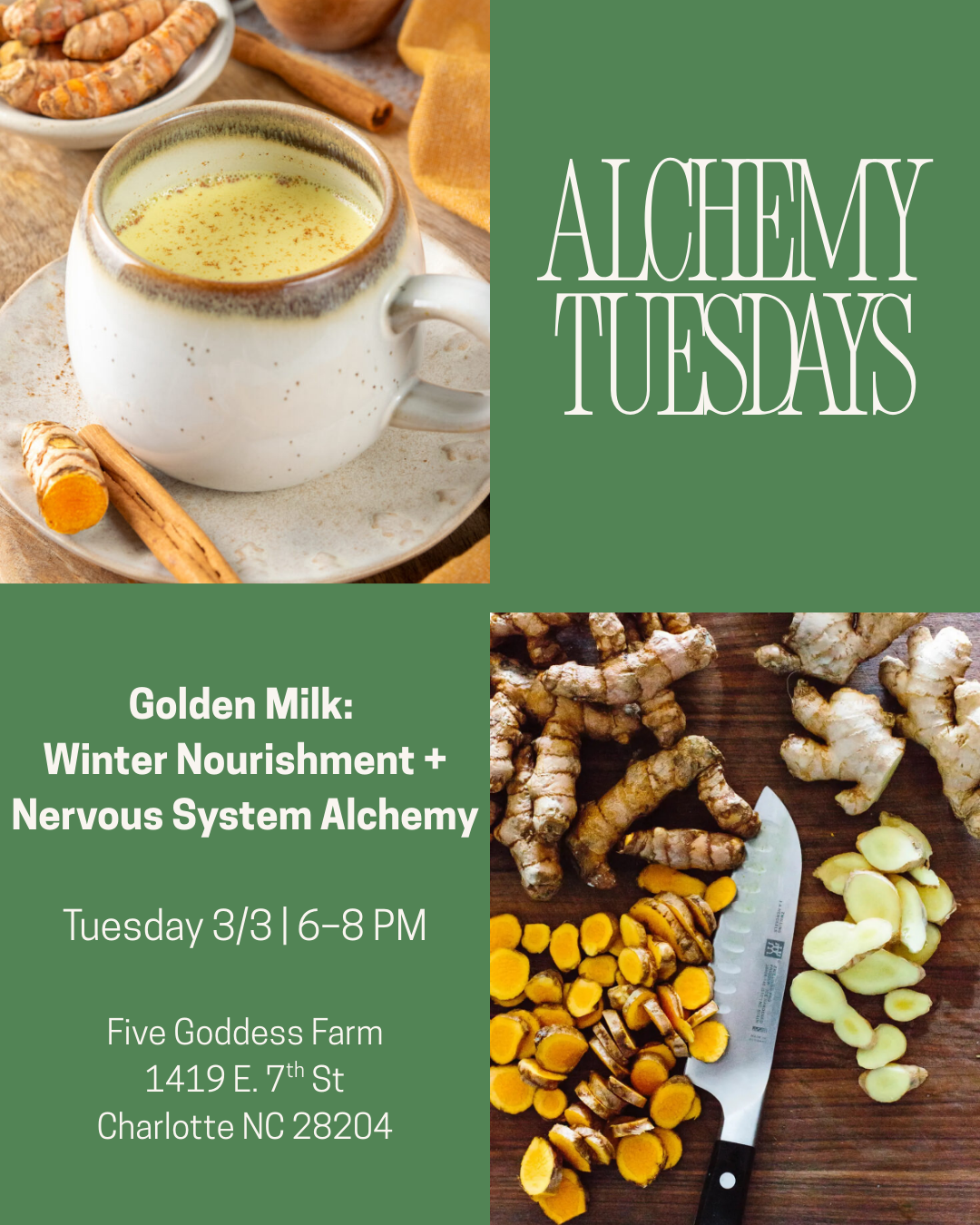 Alchemy Tuesday. Golden Milk: Winter Nourishment + Nervous System Alchemy