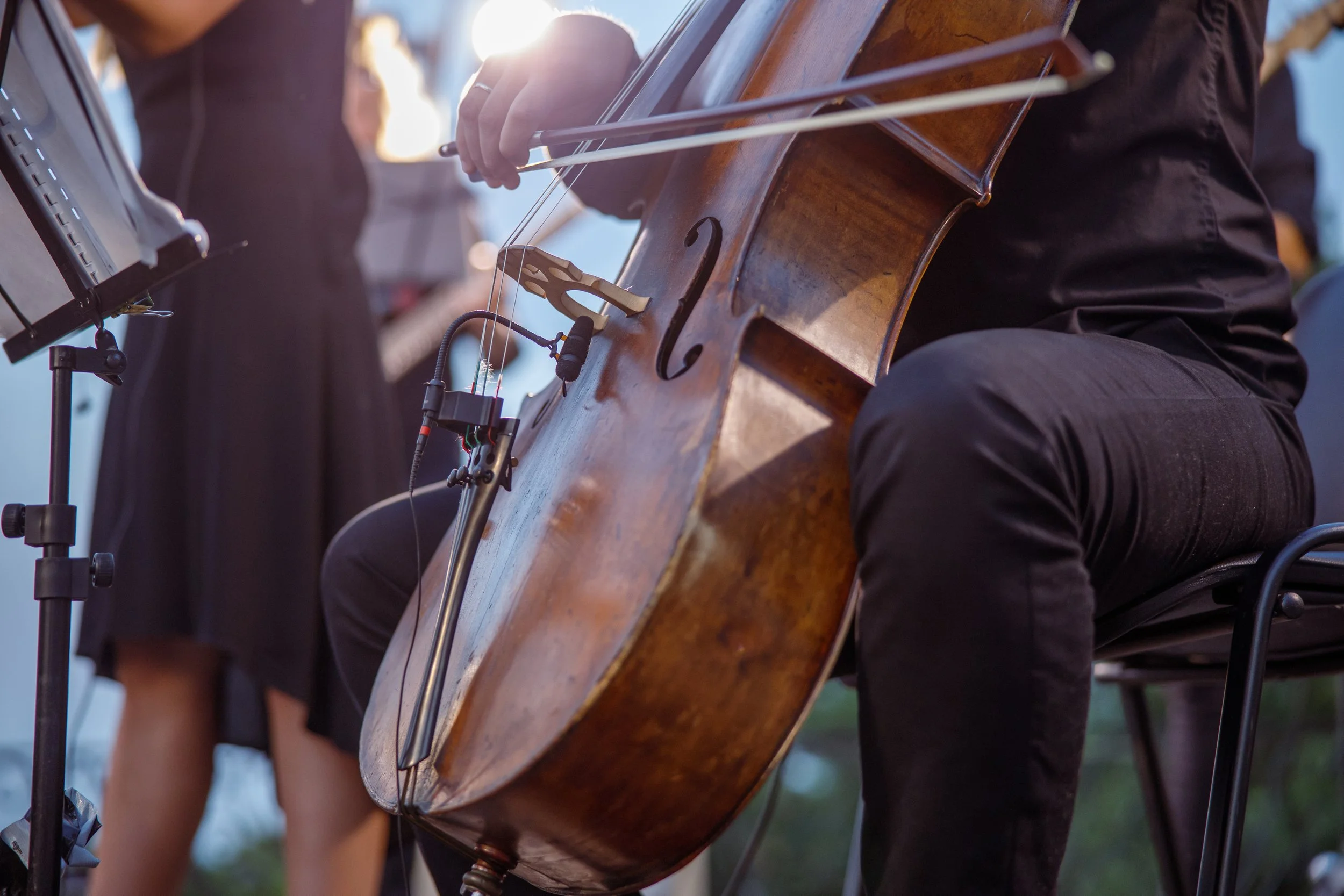 musician playing cello