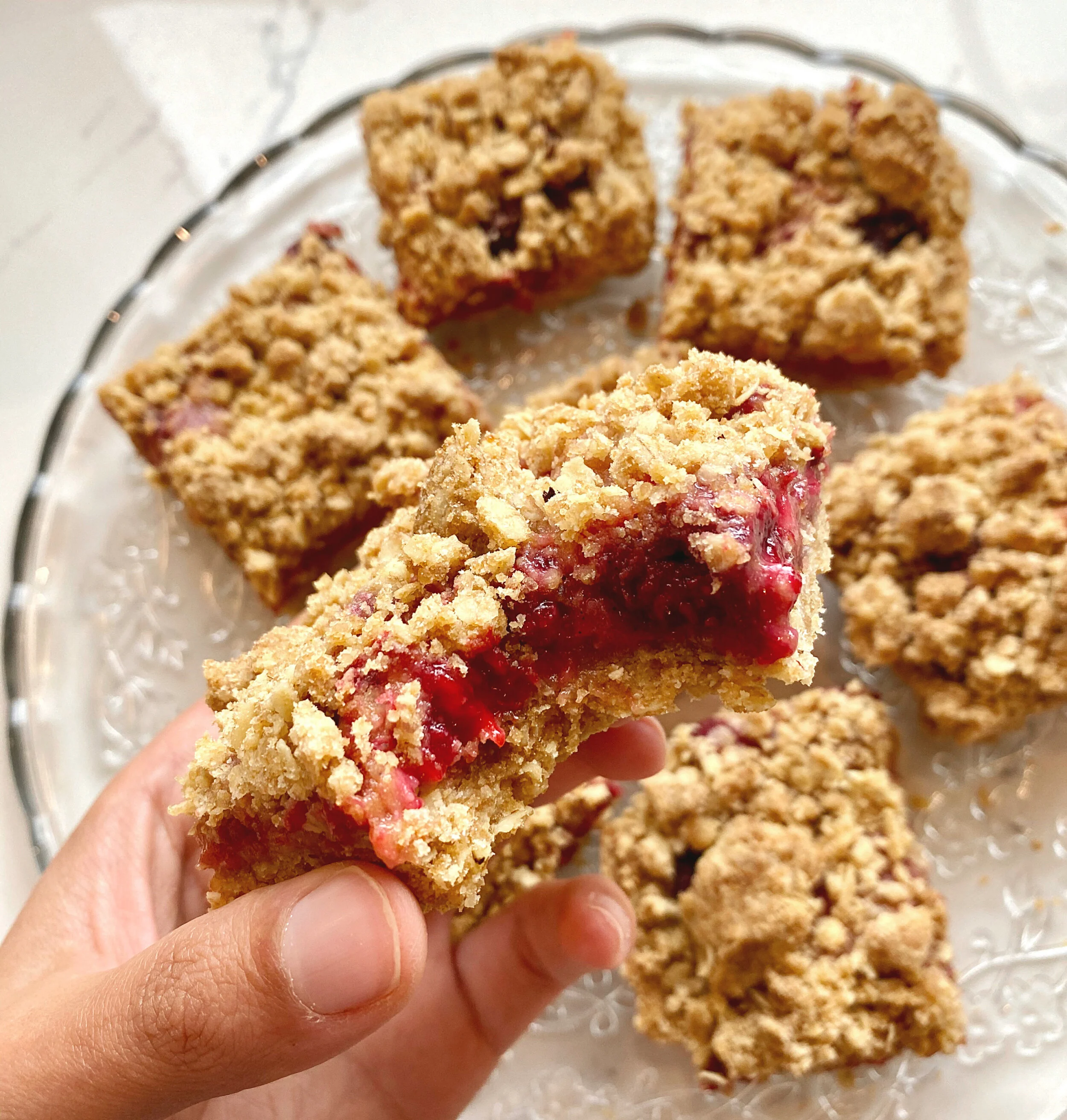 Raspberry Crumble Bars