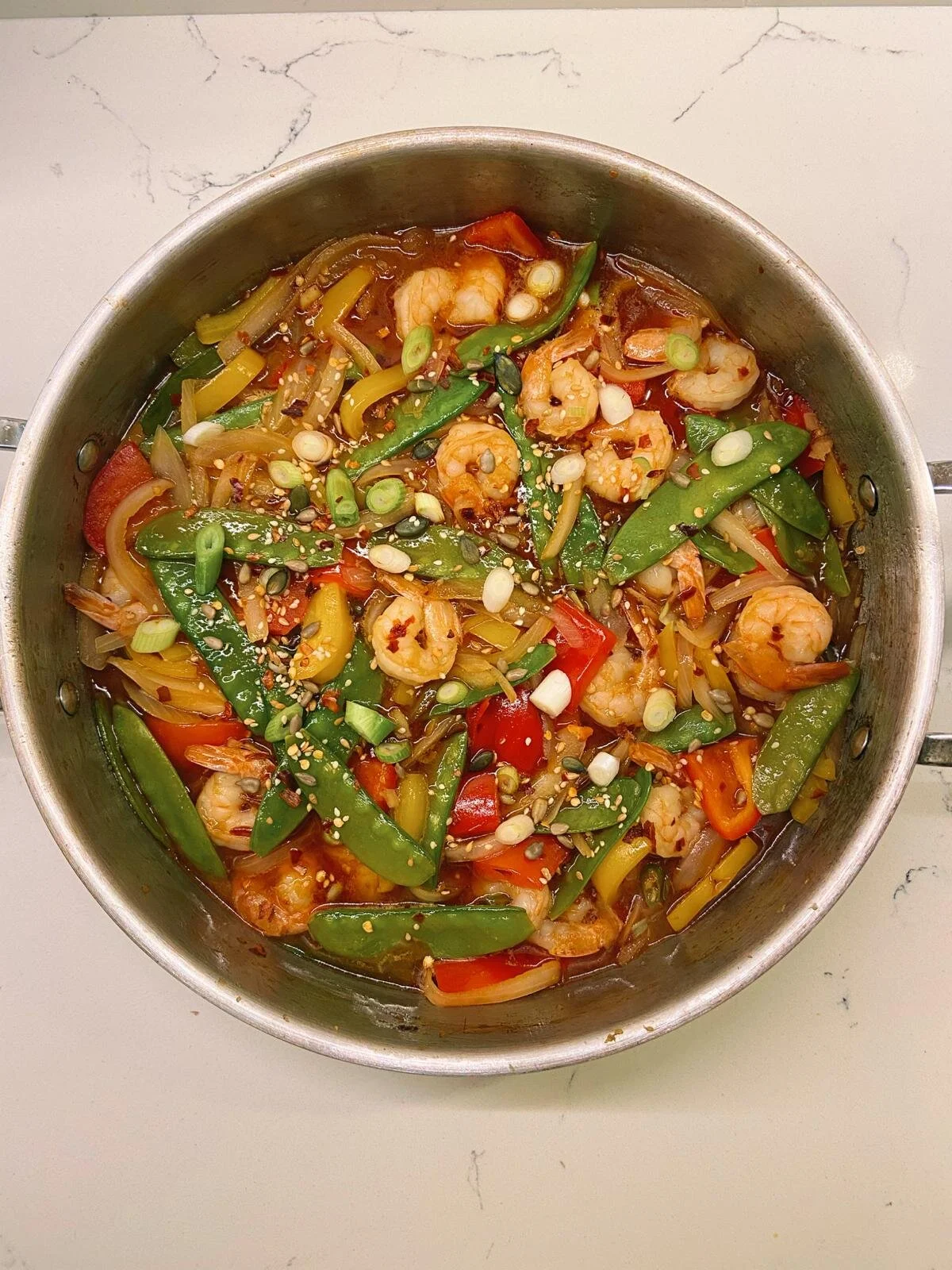 Firecracker Prawn Stirfry