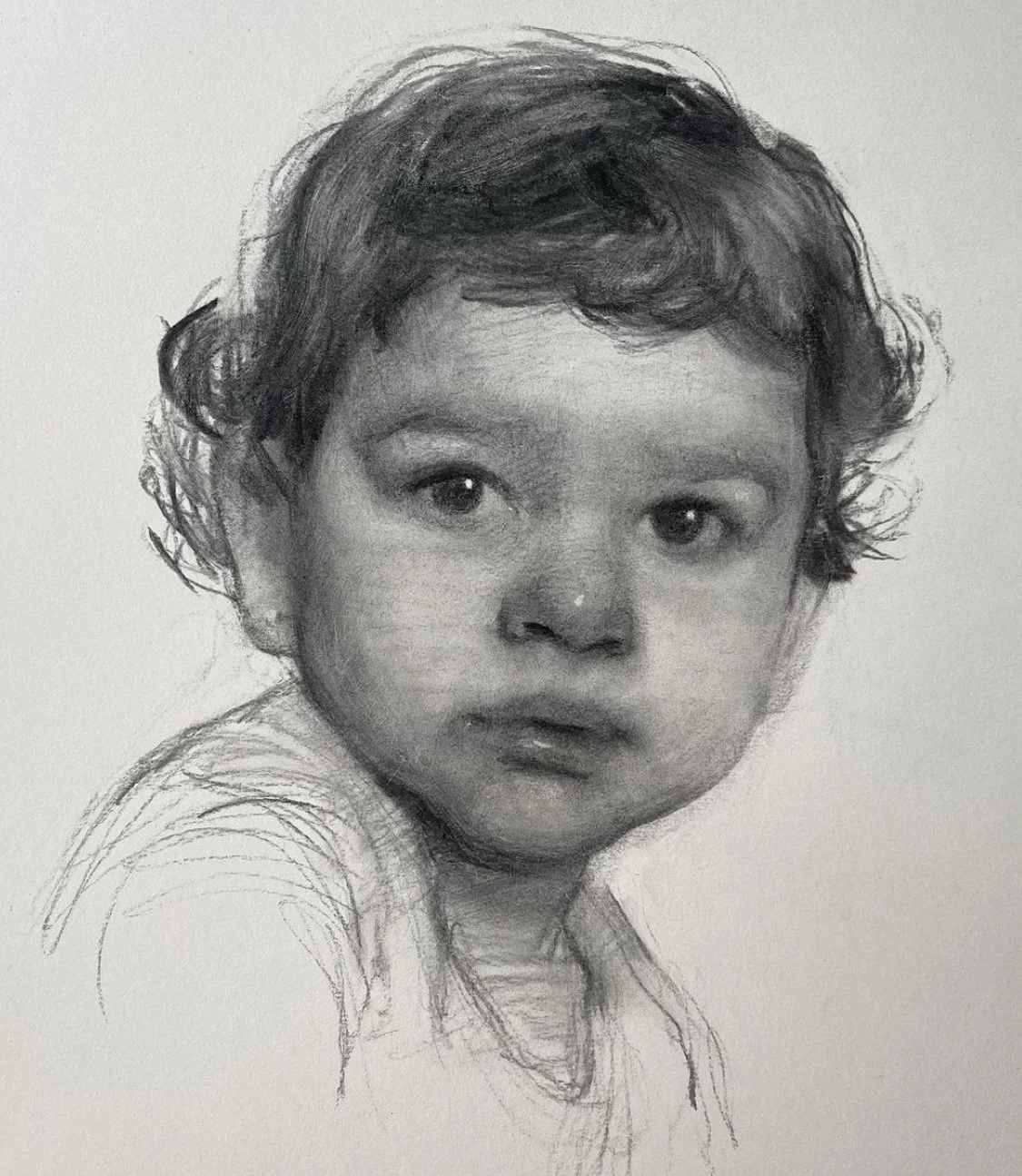 "Maya" 2023 - 20 x 16, charcoal on paper