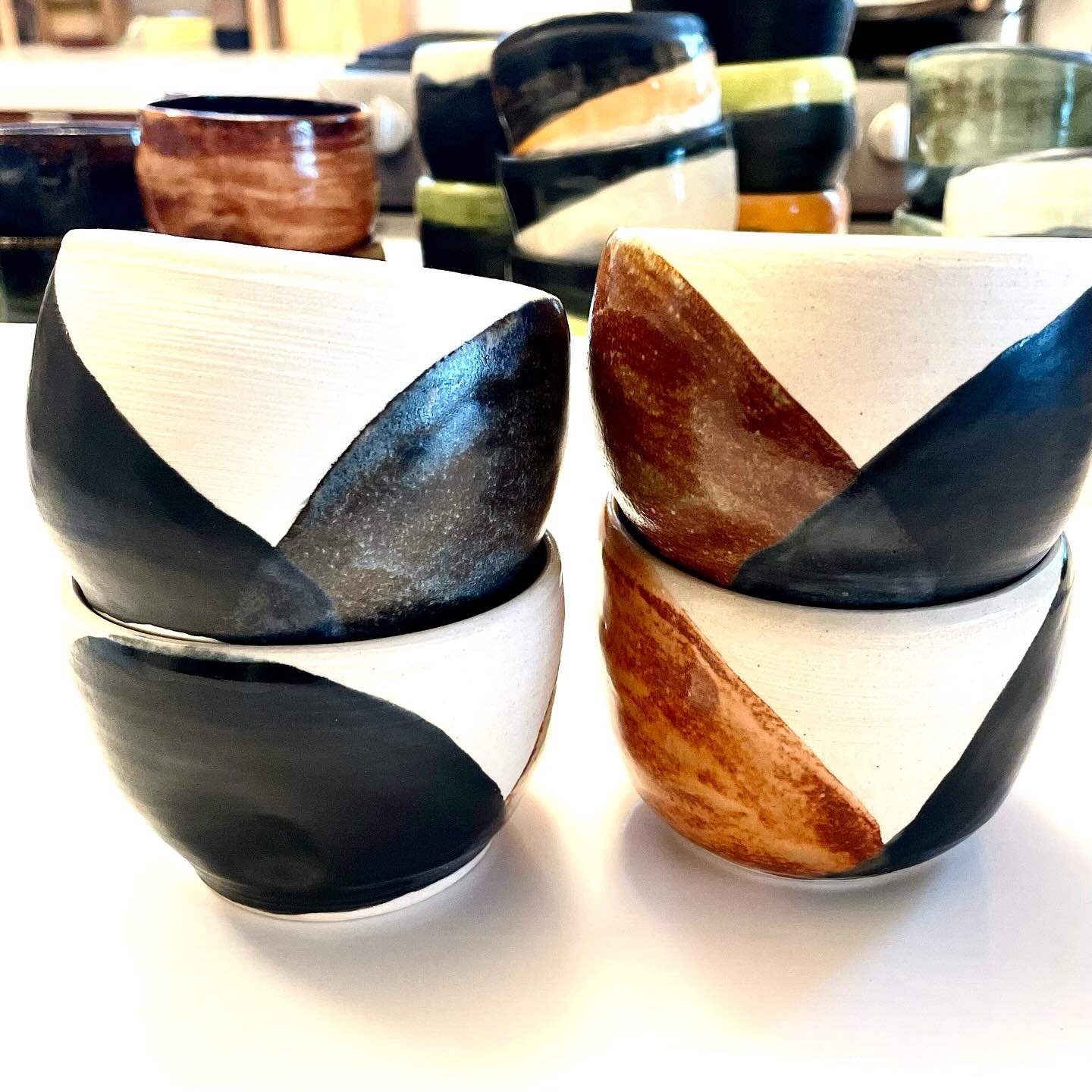 Freshly from the kiln. New dimple cups available at the studio. #homepotter