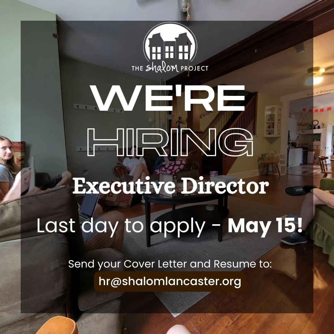 There is one week left to apply for the Shalom Project Executive Director position! We are currently interviewing candidates, and the last day that we will be accepting applications is Wednesday, May 15. If interested in this half time position that&