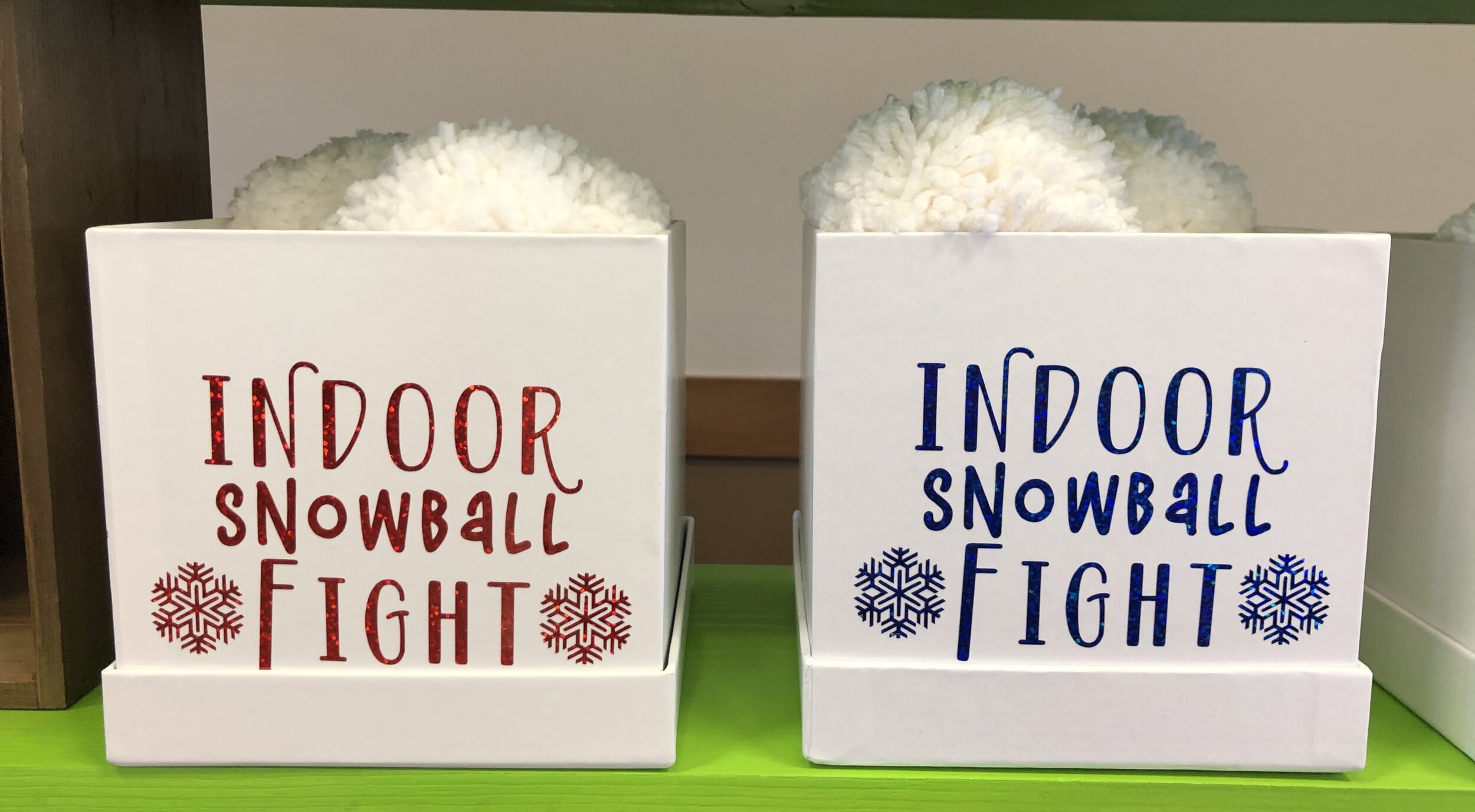 Upcycled Indoor Snowball Fight Wood Crate - Interior Frugalista