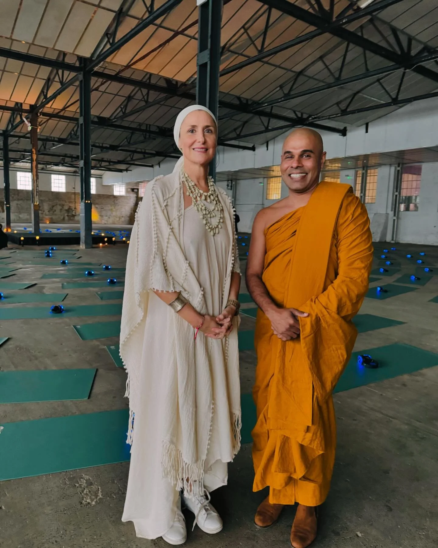 I met this dear friend and Buddhist monk Ven Nimala @friends_for_nature 7 years ago in Sri Lanka, while I was teaching a retreat @senwellnesssanctuary I felt his calm presence and radiant energy straight away. I shared Kundalini yoga &amp; gong and h