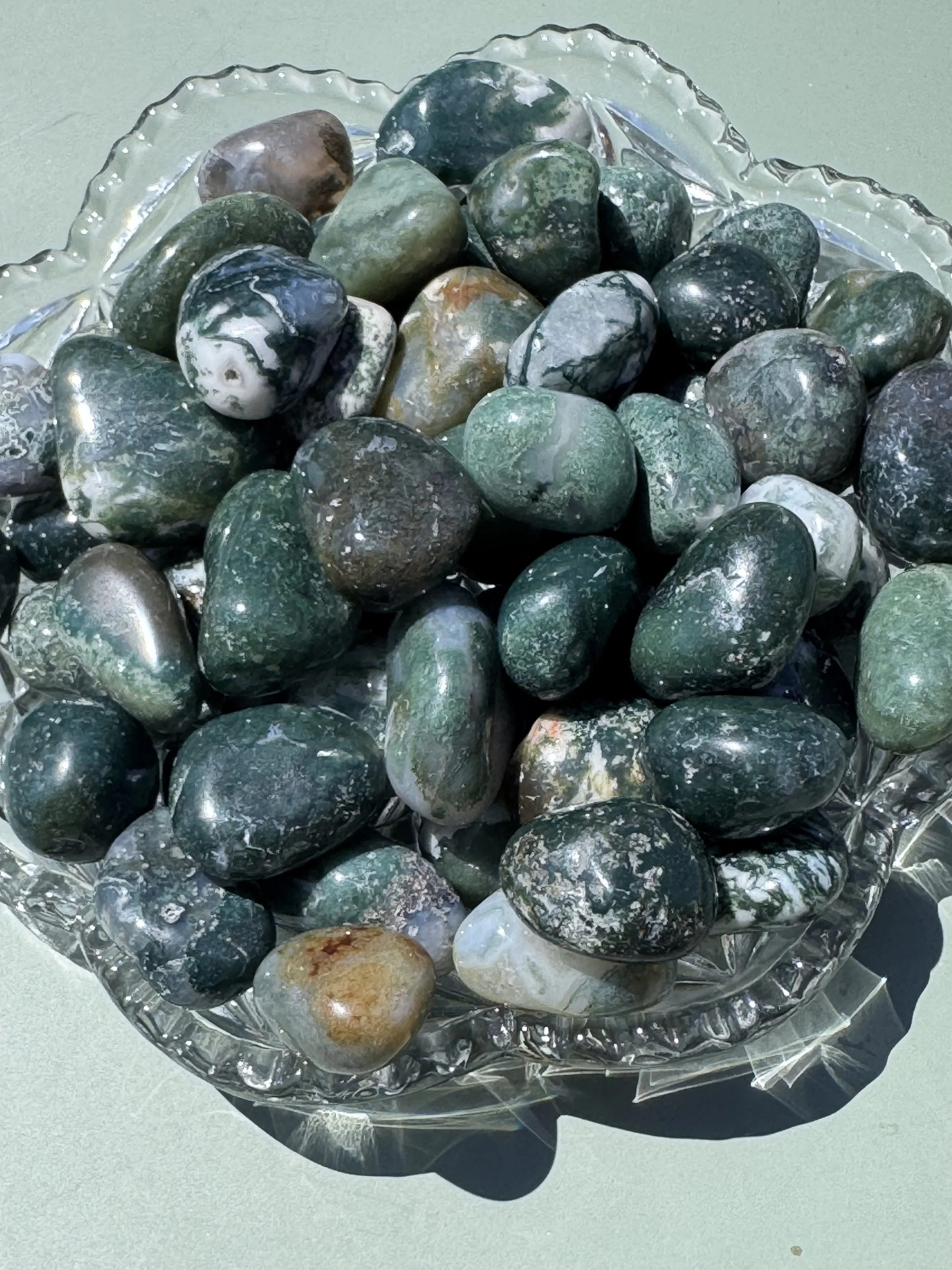 Tumbled Moss Agate ( NEW)