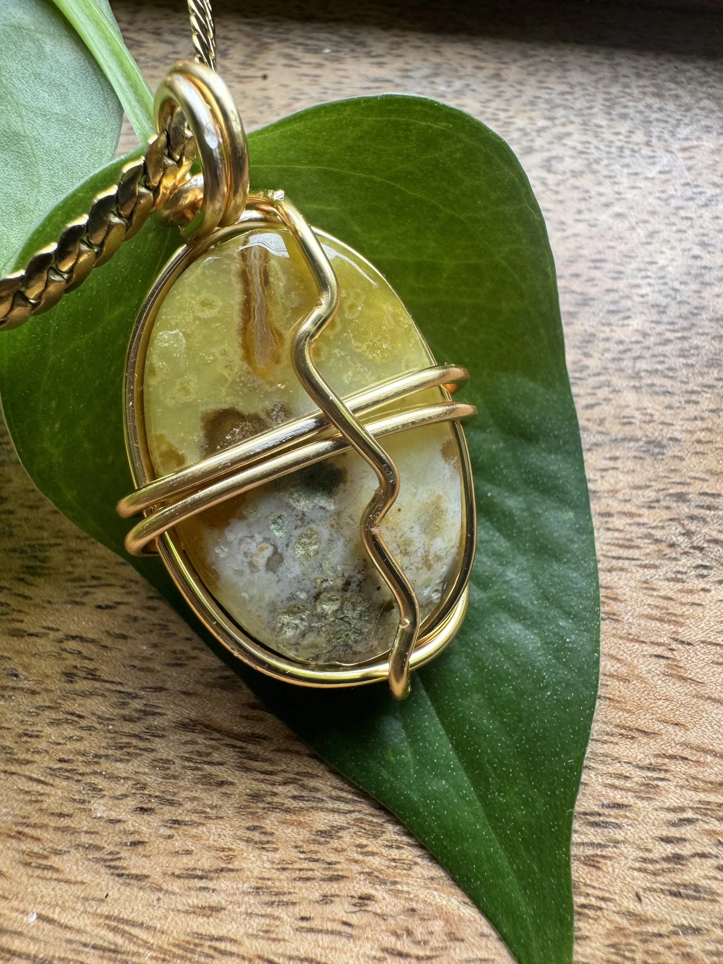 Polished  Green Opal Pendant (NEW)