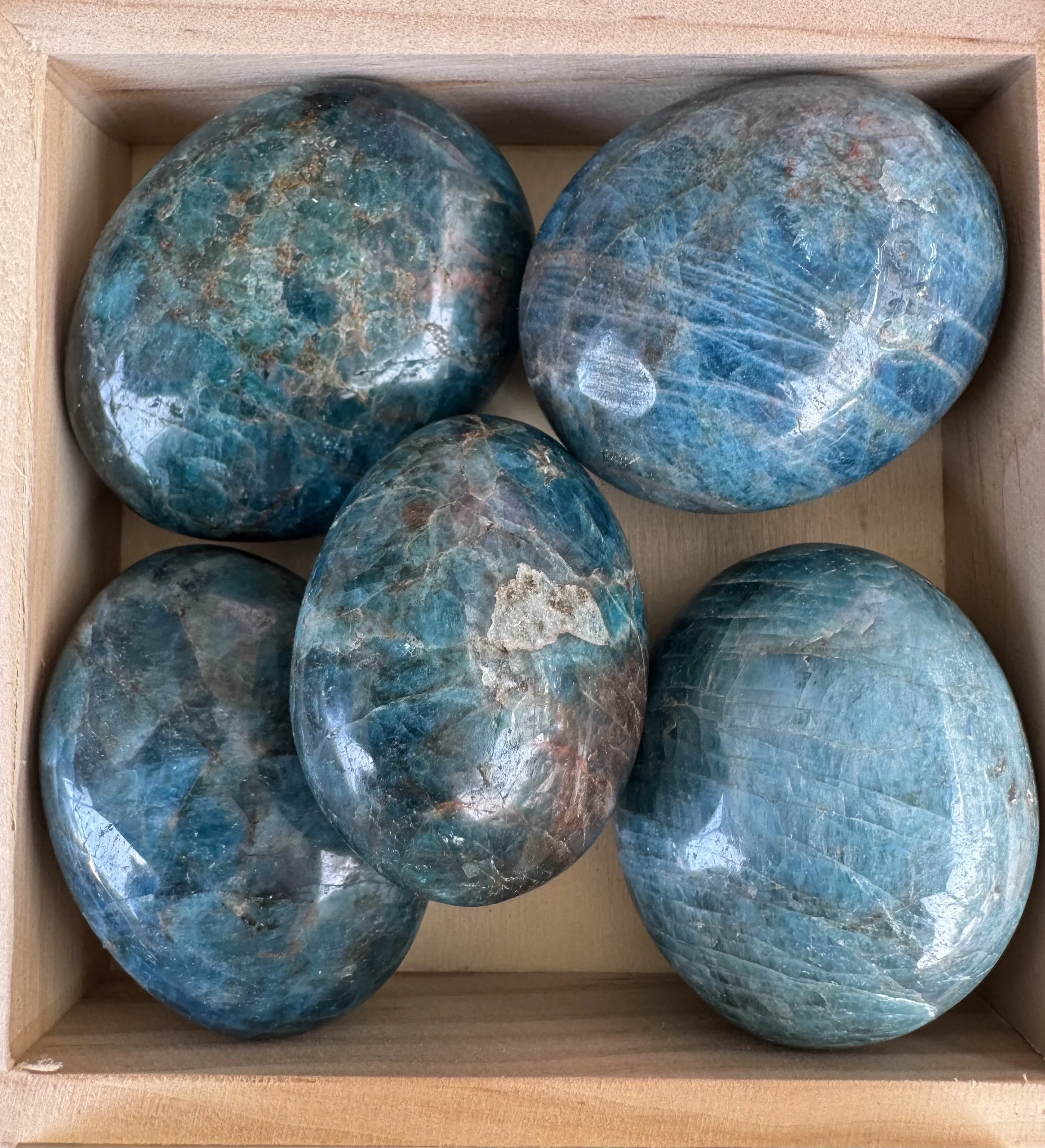 Blue Apatite Palm Stone (NEW)