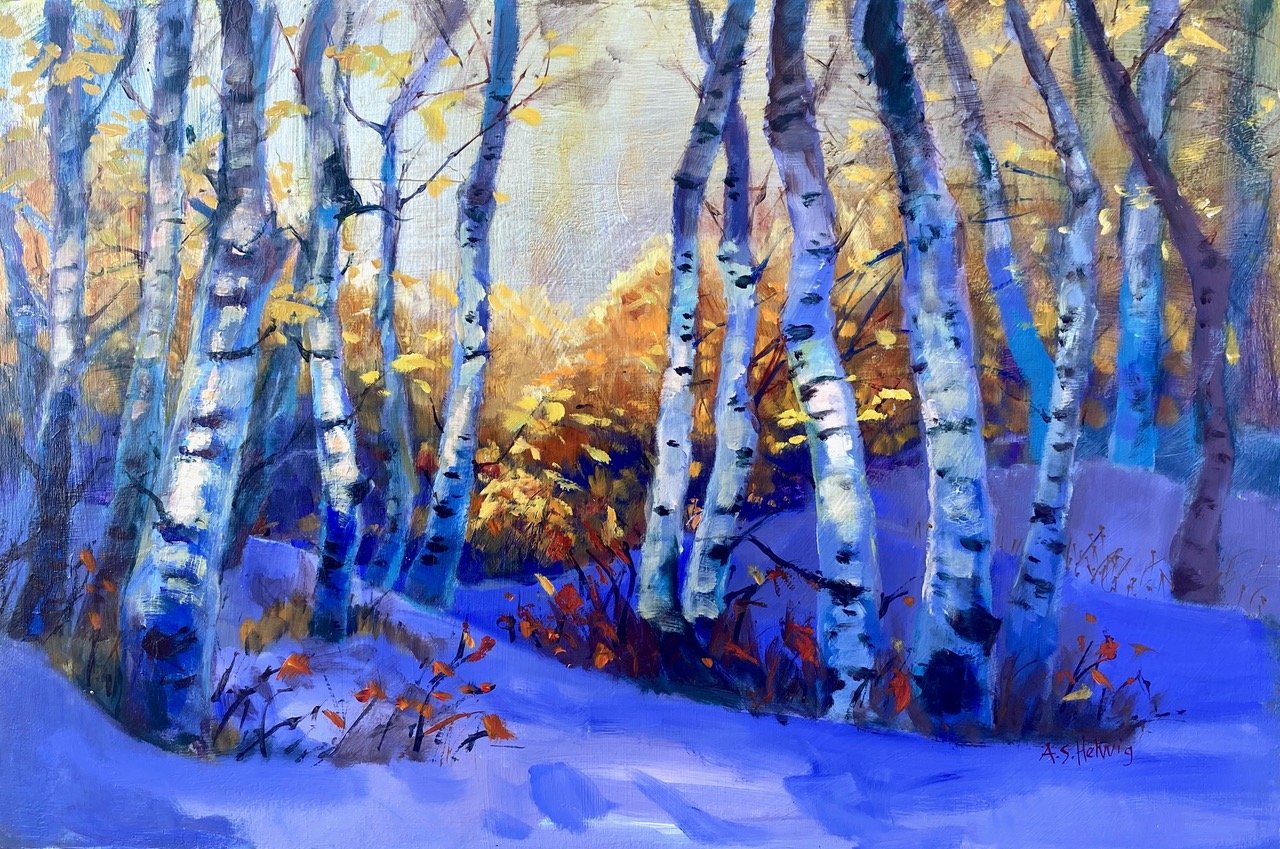 Silver Foil Series-Winter-acrylic Painting- landscape art- A S Helwig-24x36-board.jpeg