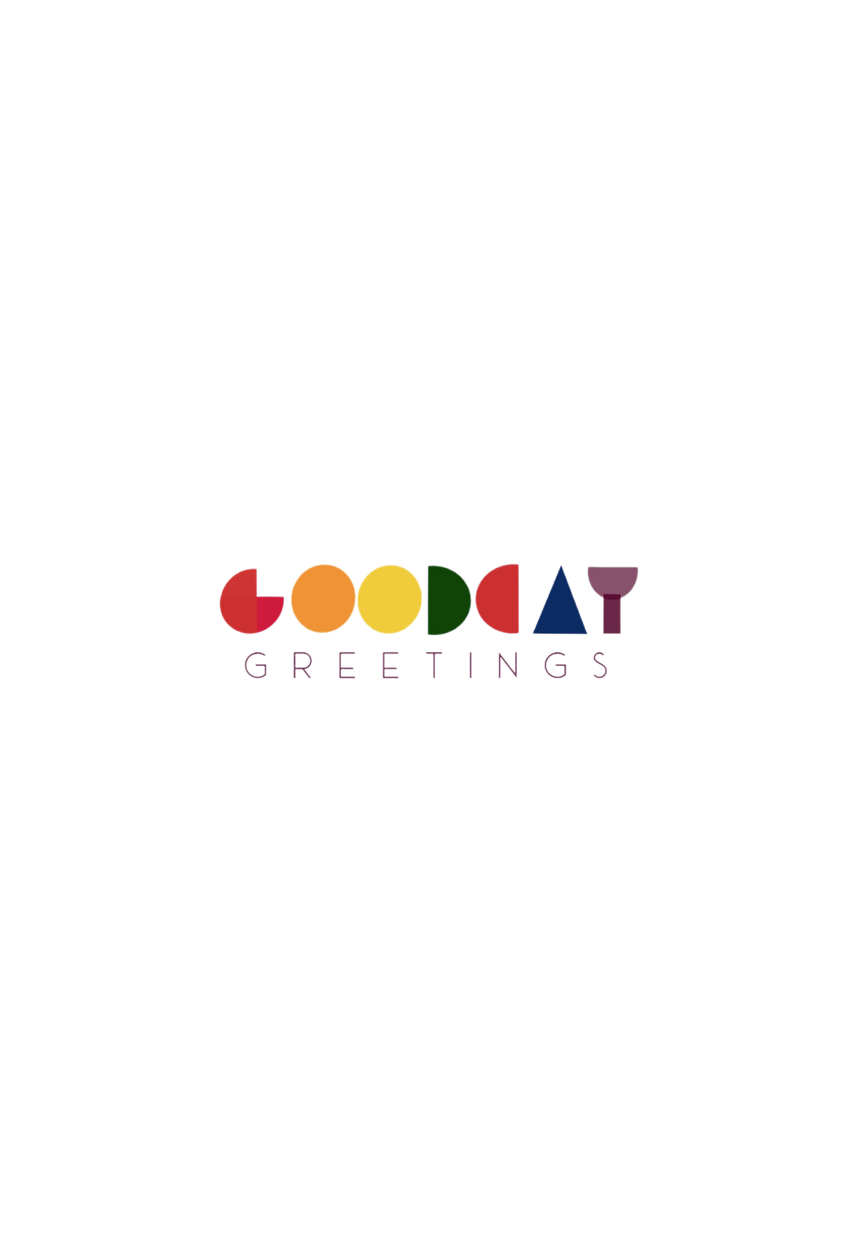 Colorful logo with the text 'Good Vibes Greetings' in vibrant, playful font.