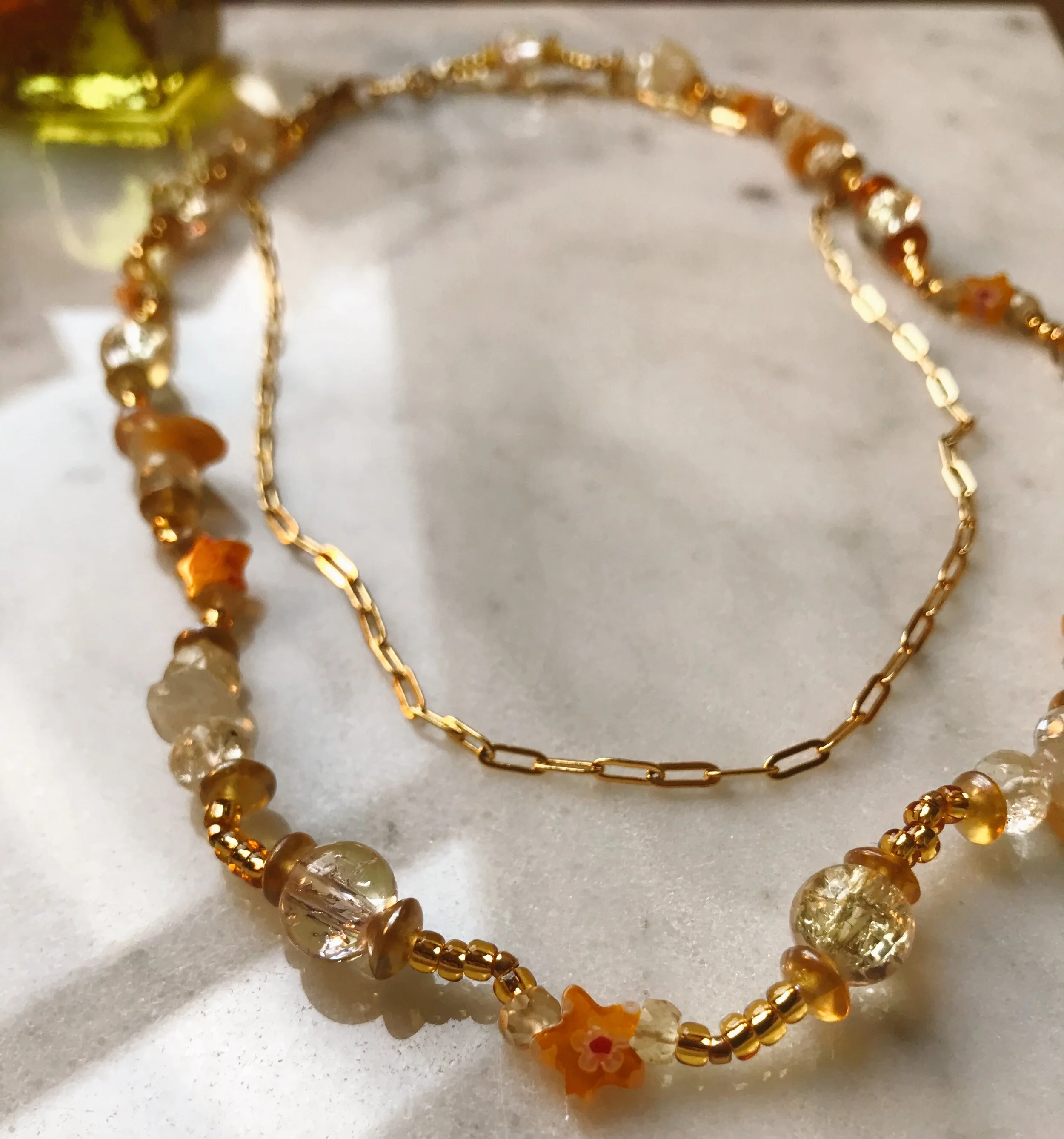 Angèle Double Chain Necklace