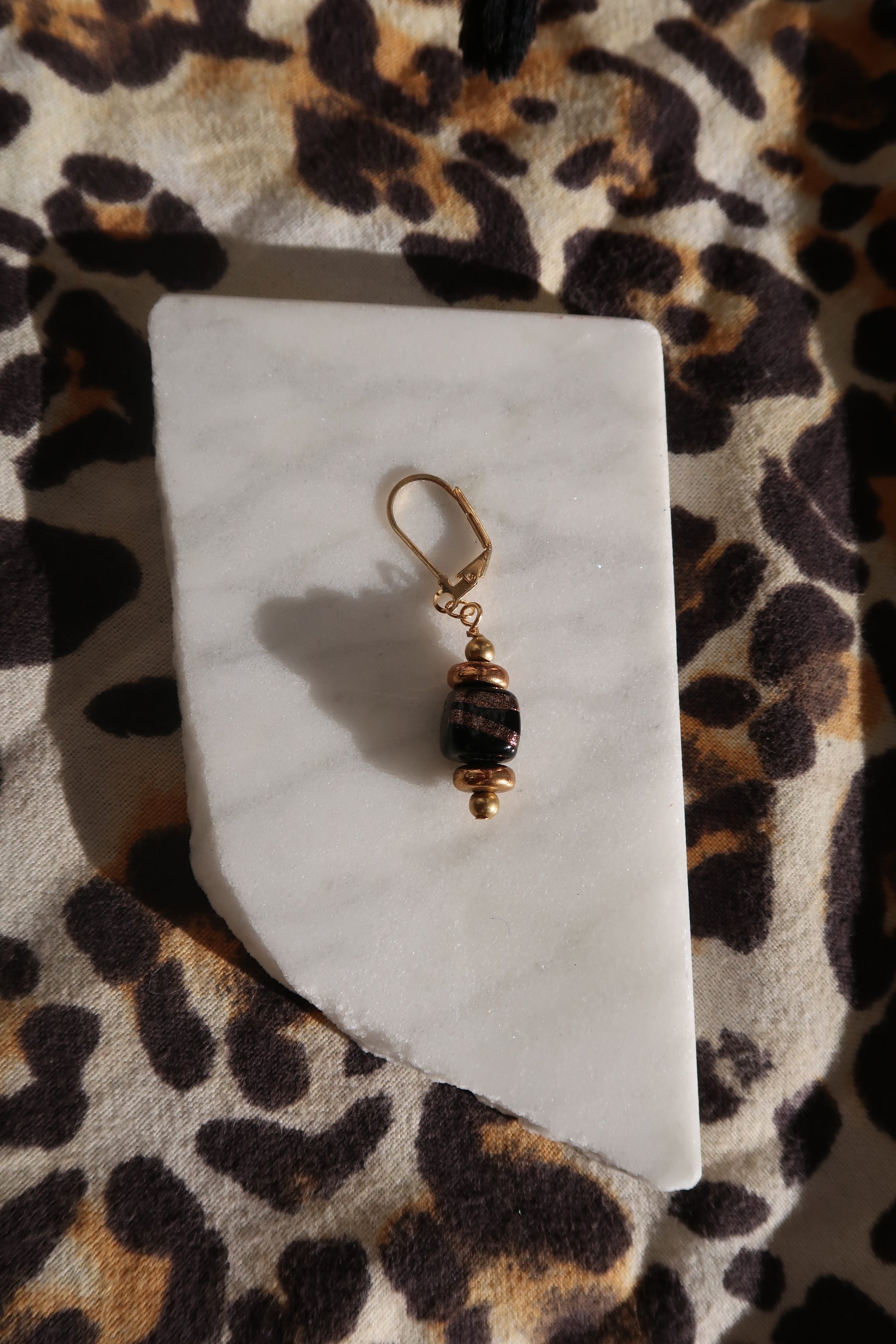 Black & Gold Solo Earring