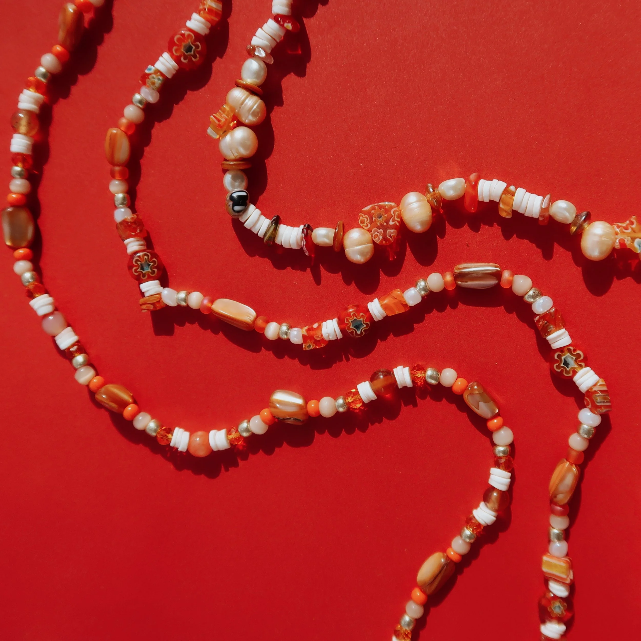 Alegria Beaded Pearl & Glass Necklace