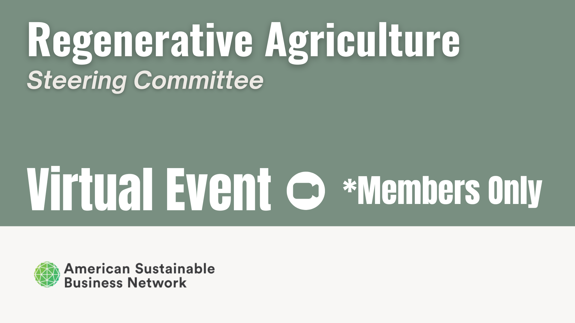 Regenerative Agriculture Steering Committee