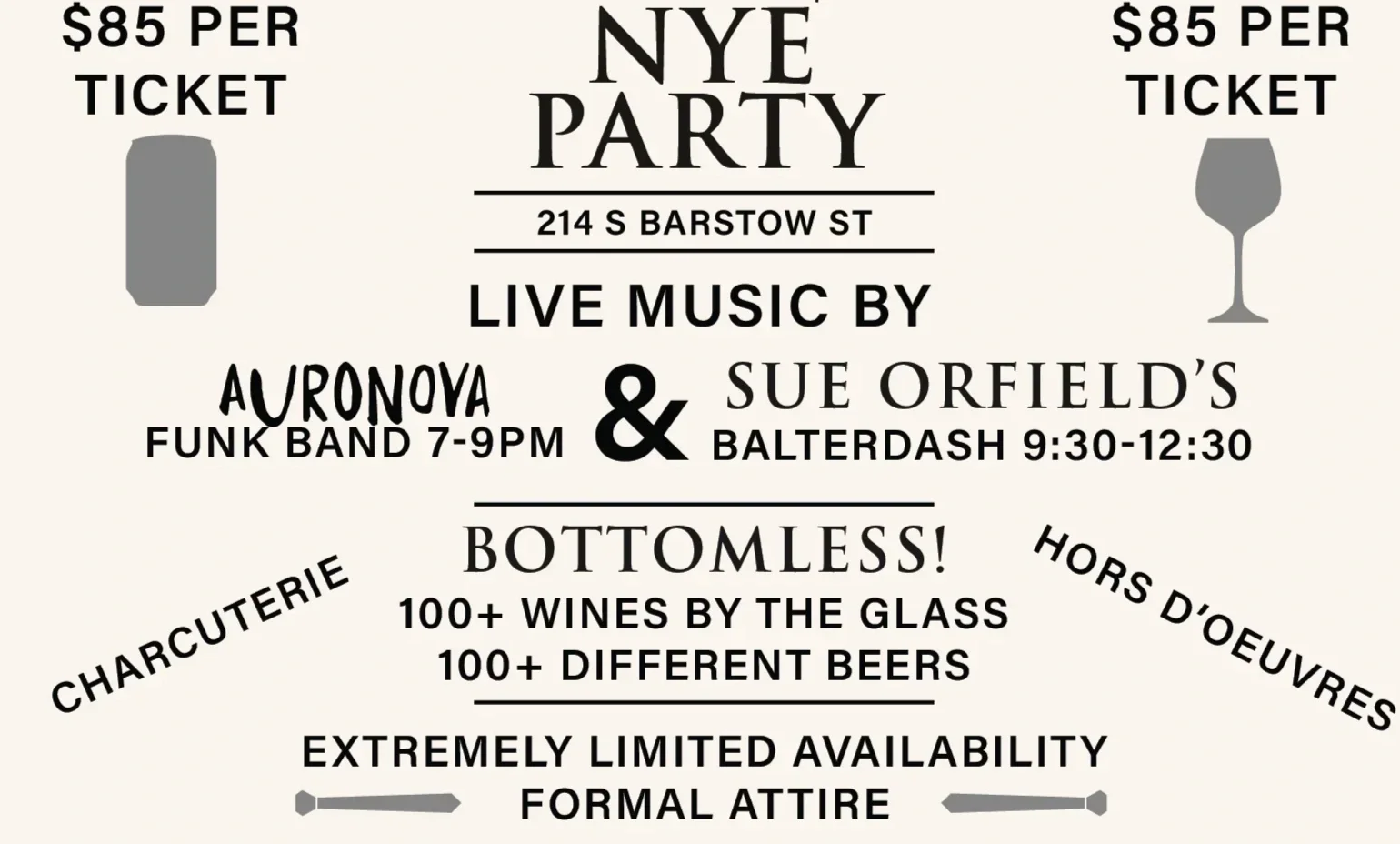 Dec. 31 - Balterdash at 2 Roots Art & Wine Gallery NYE Party