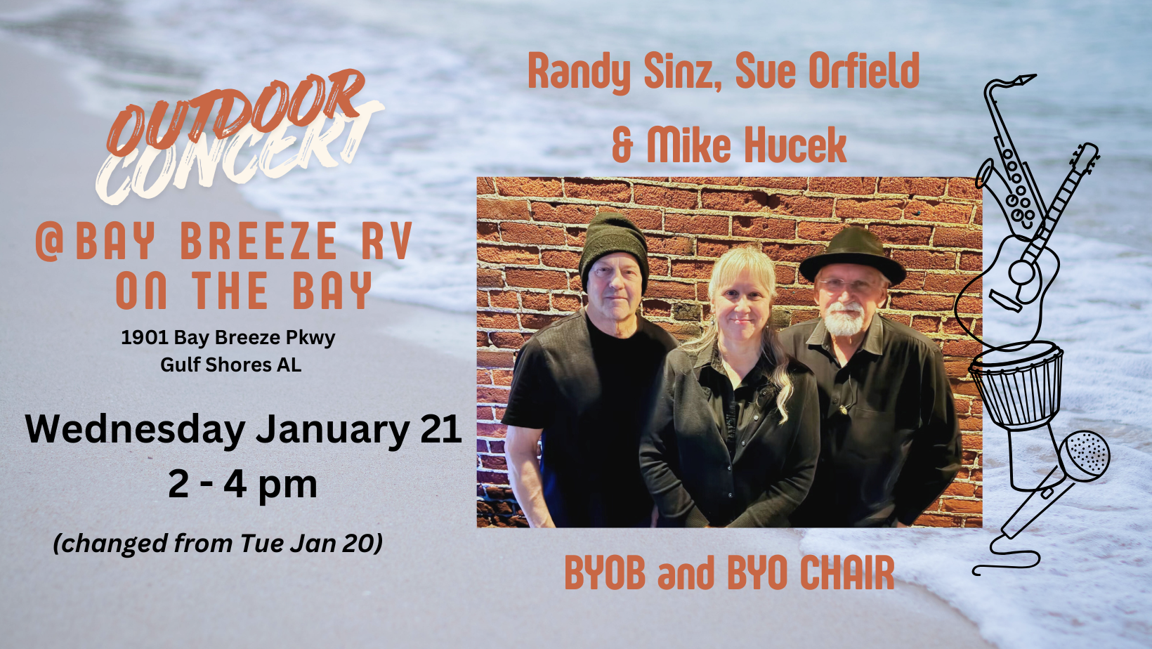 Jan. 21, Sue Orfield, Randy Sinz &amp; Mike Hucek at Bay Breeze RV On The Bay