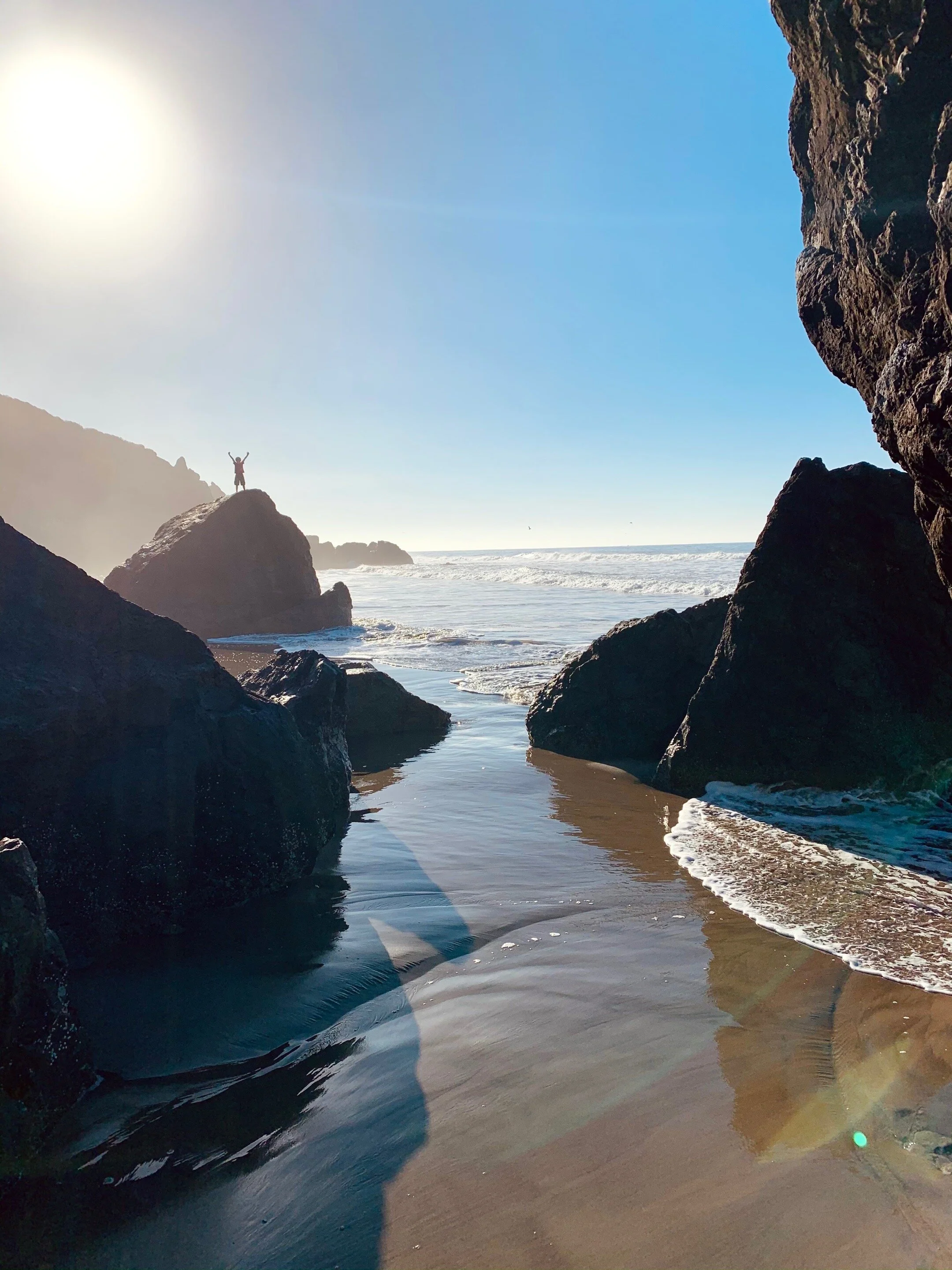 morning beach walk from the house