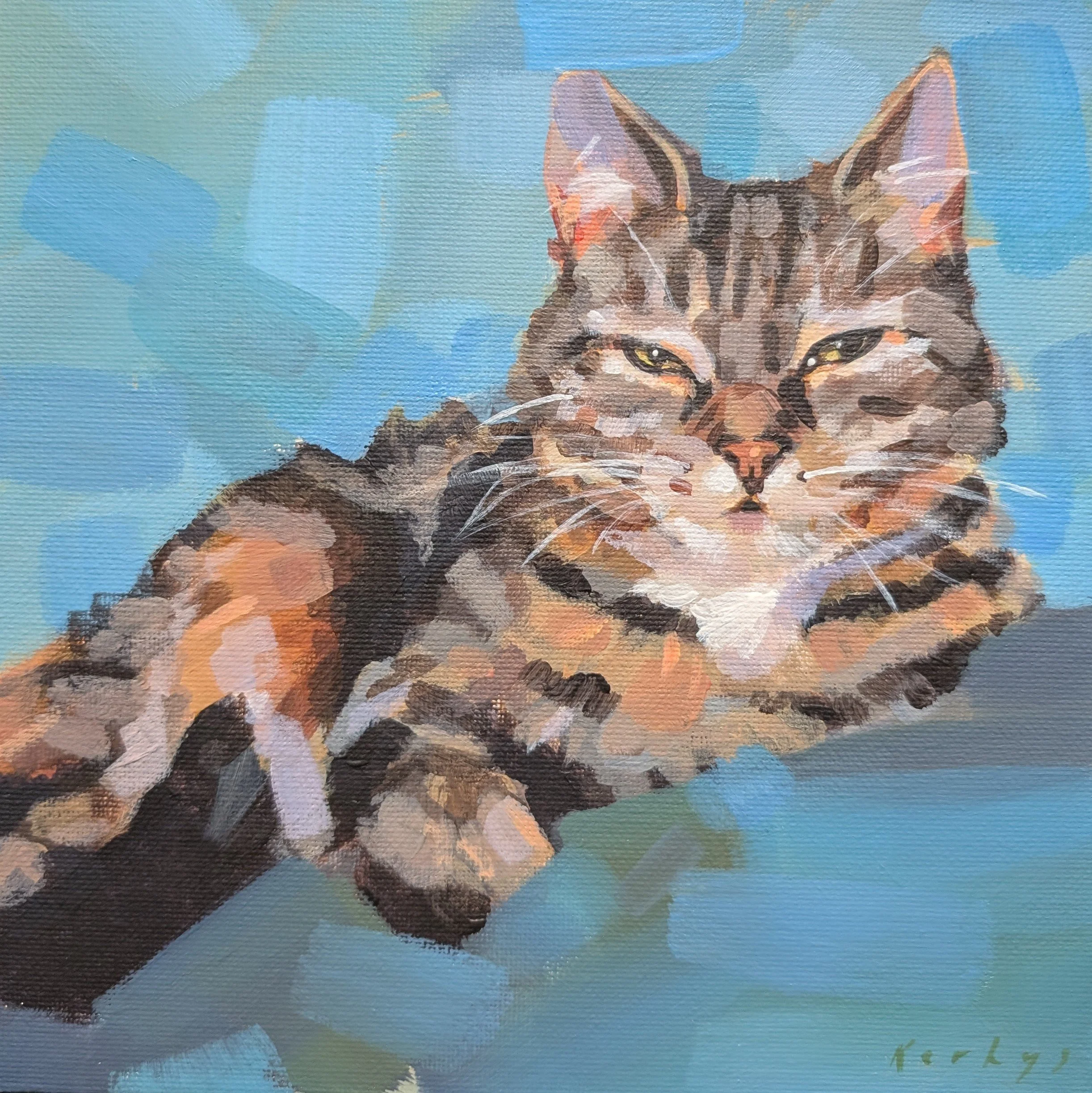 Lizzy, acrylic on canvas, 8x8"