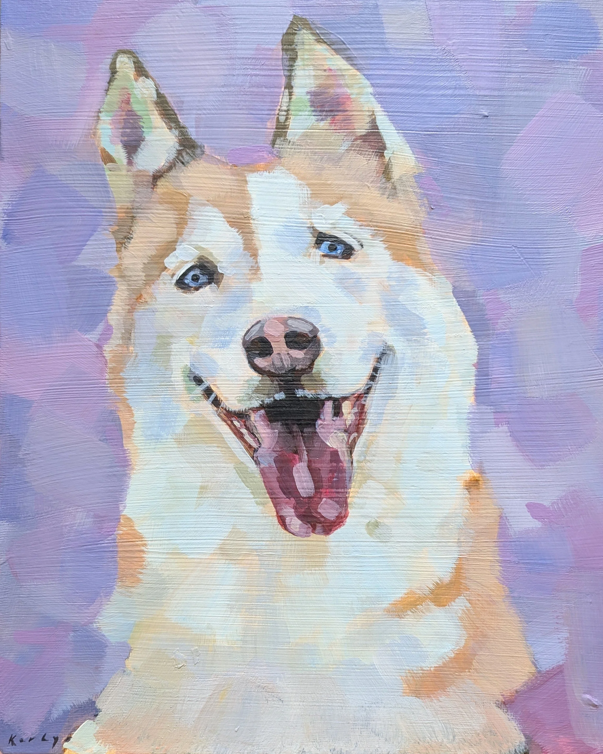 Skye, acrylic on canvas, 9x12"