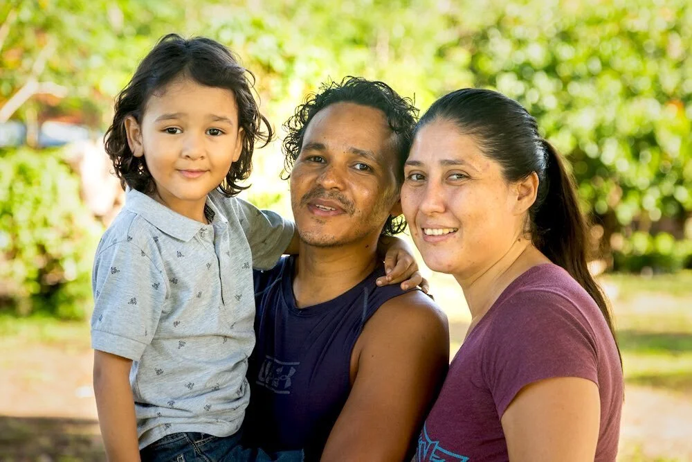 Davys with his family