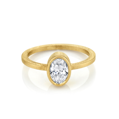 The Isla Bezel Solitaire Engagement Ring