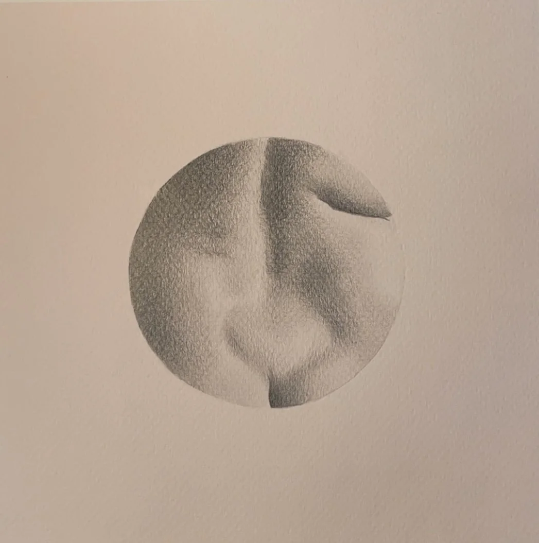   Sacrum in Essence    Graphite on Paper  7” x 7”  2024  Available Upon Inquiry 