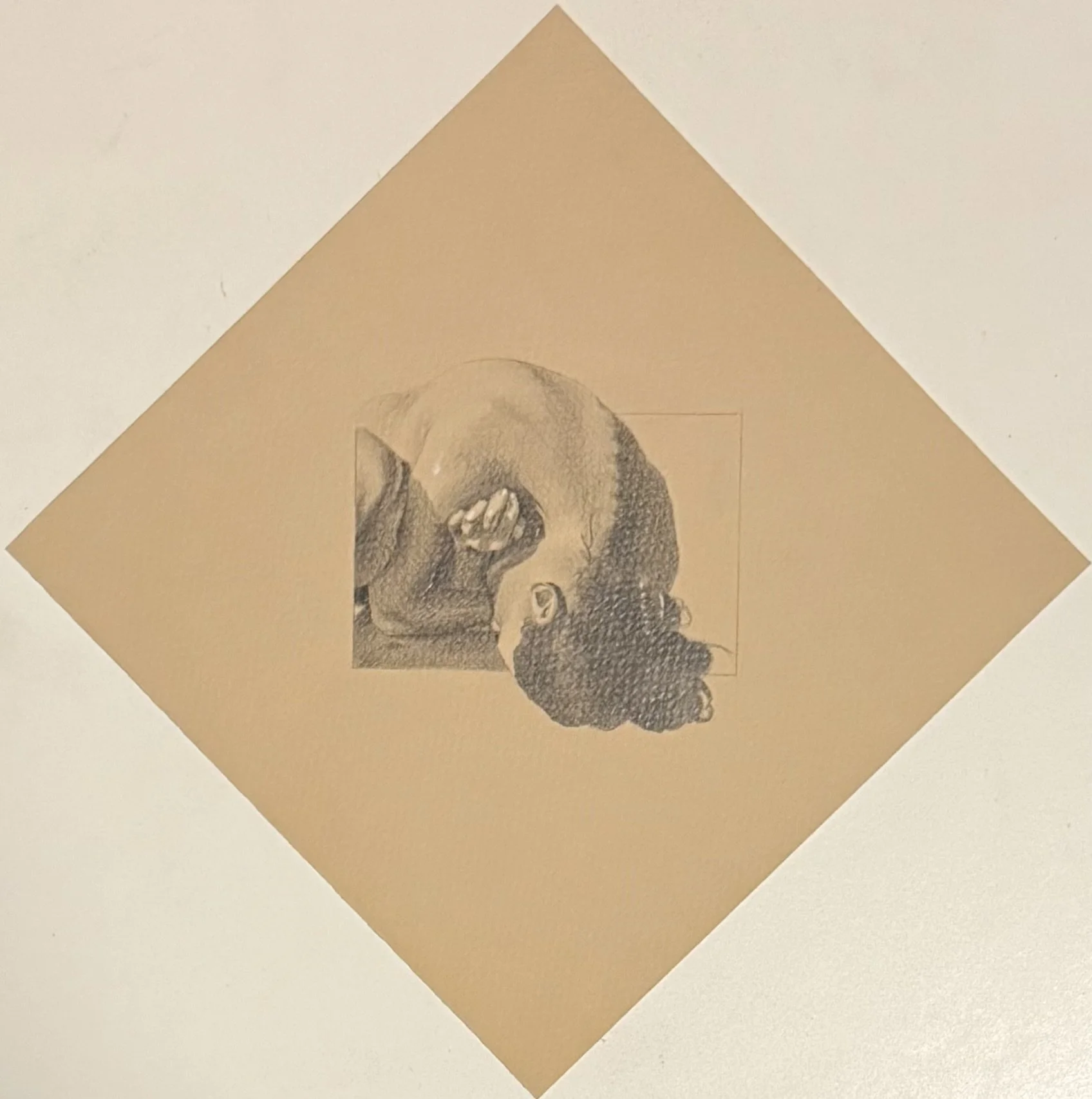   Boundless   Graphite and White Chalk on Paper  7” x 7”  2024  Sold 