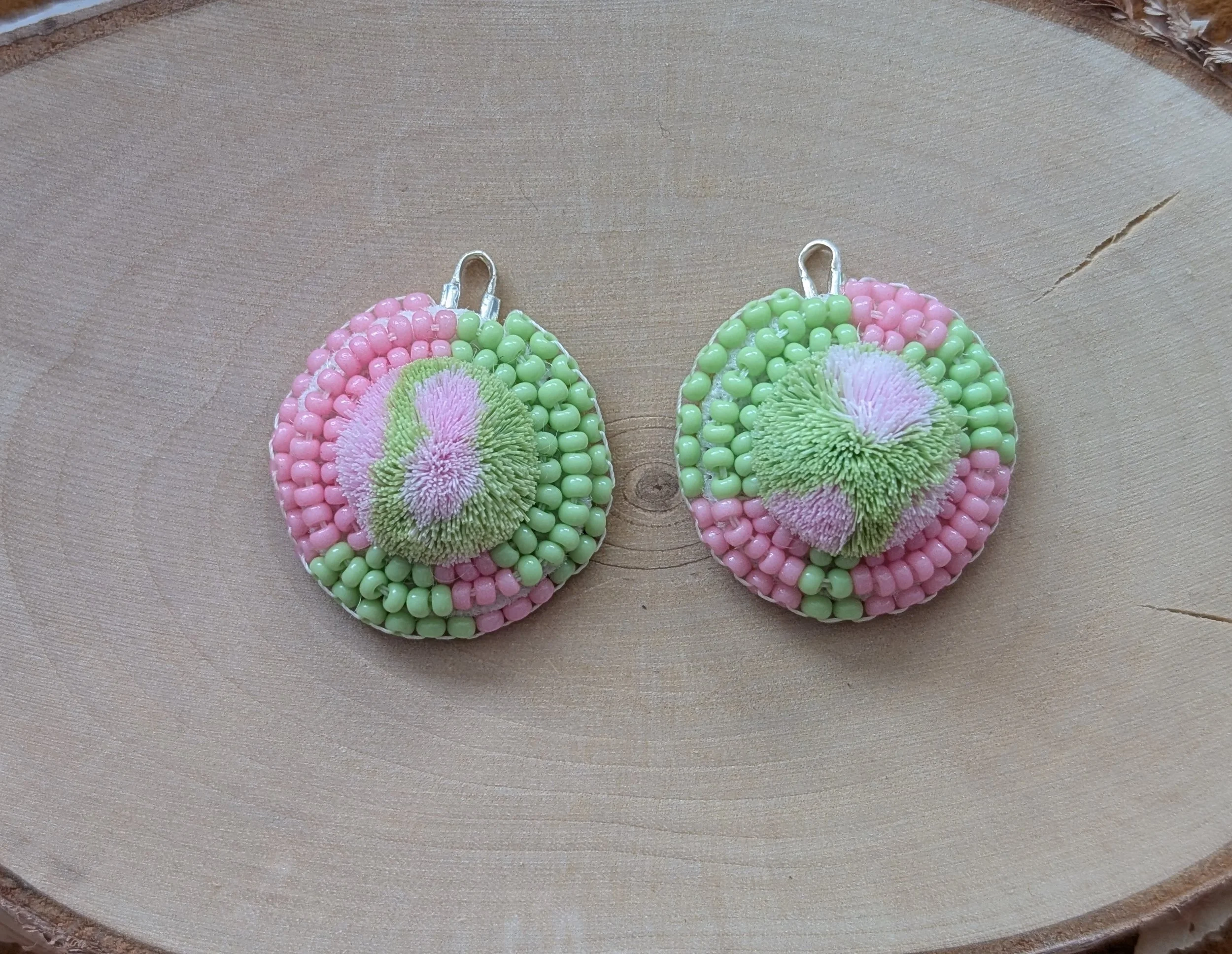 Pink and Green Tie dye Tufts