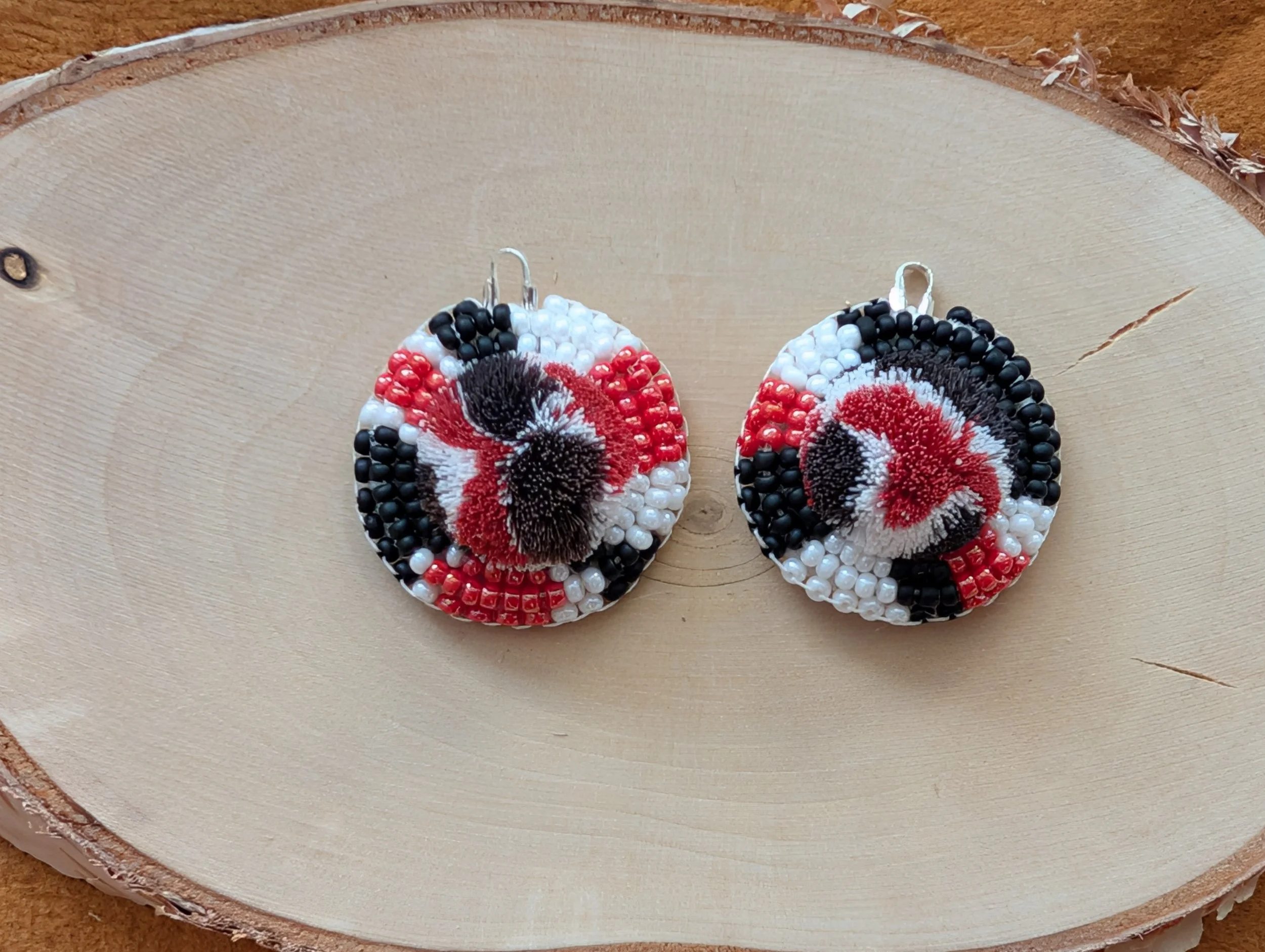 Black and Red Tie Dye Tufts