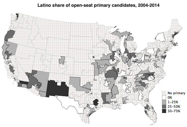 Academic publication on Latino Congressional candidate emergence, 2017
